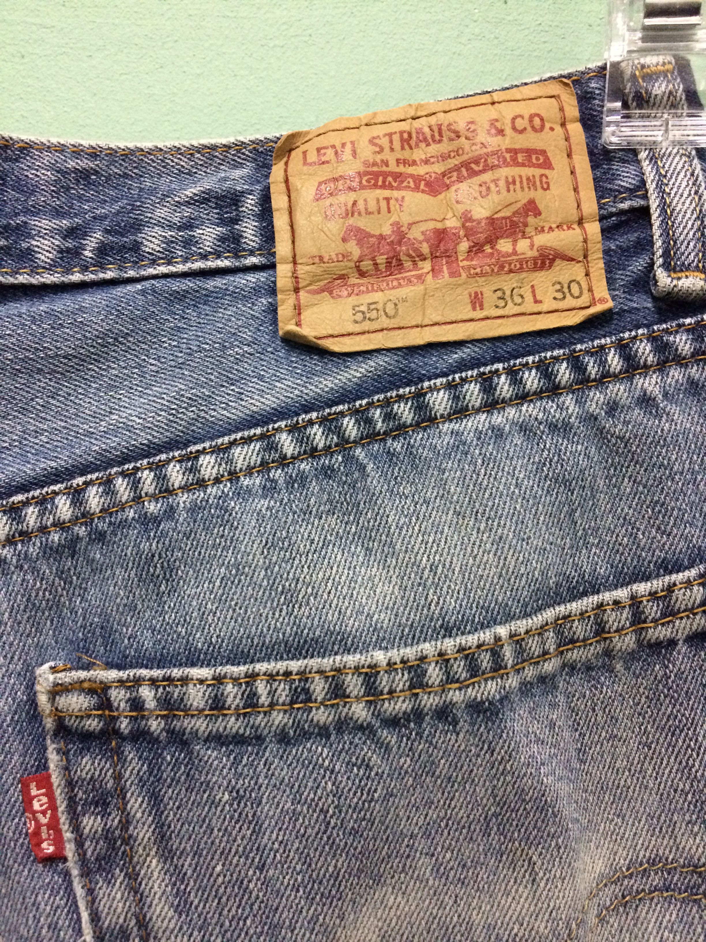 Levi's Vintage Distressed Levis 550 Dirty Jeans #B-158 Size US 35 - 9 Thumbnail