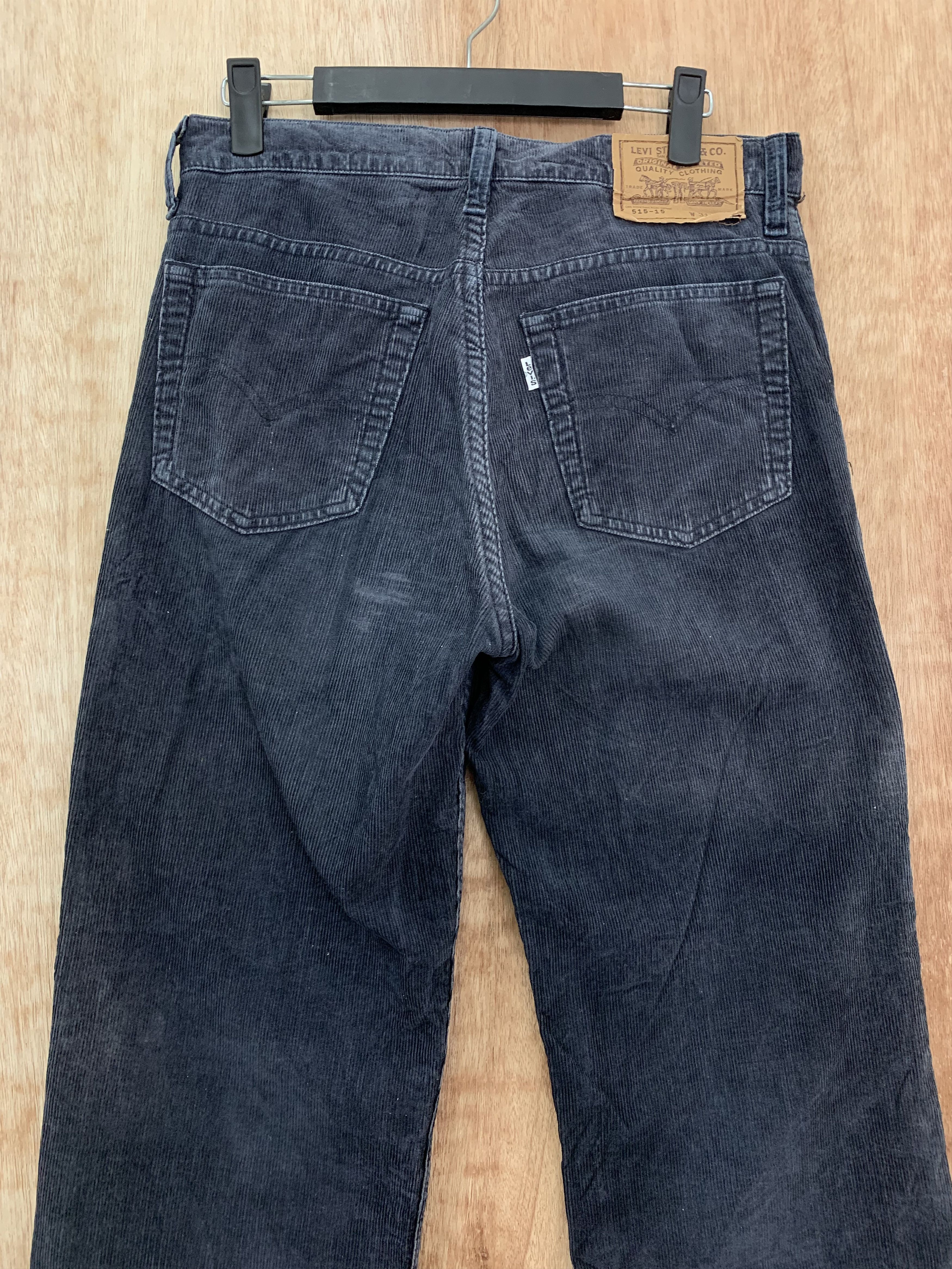 Levi's Conduroy Levis Straight Cut Pants Black Vintage Streetwear Size US 29 - 11 Thumbnail