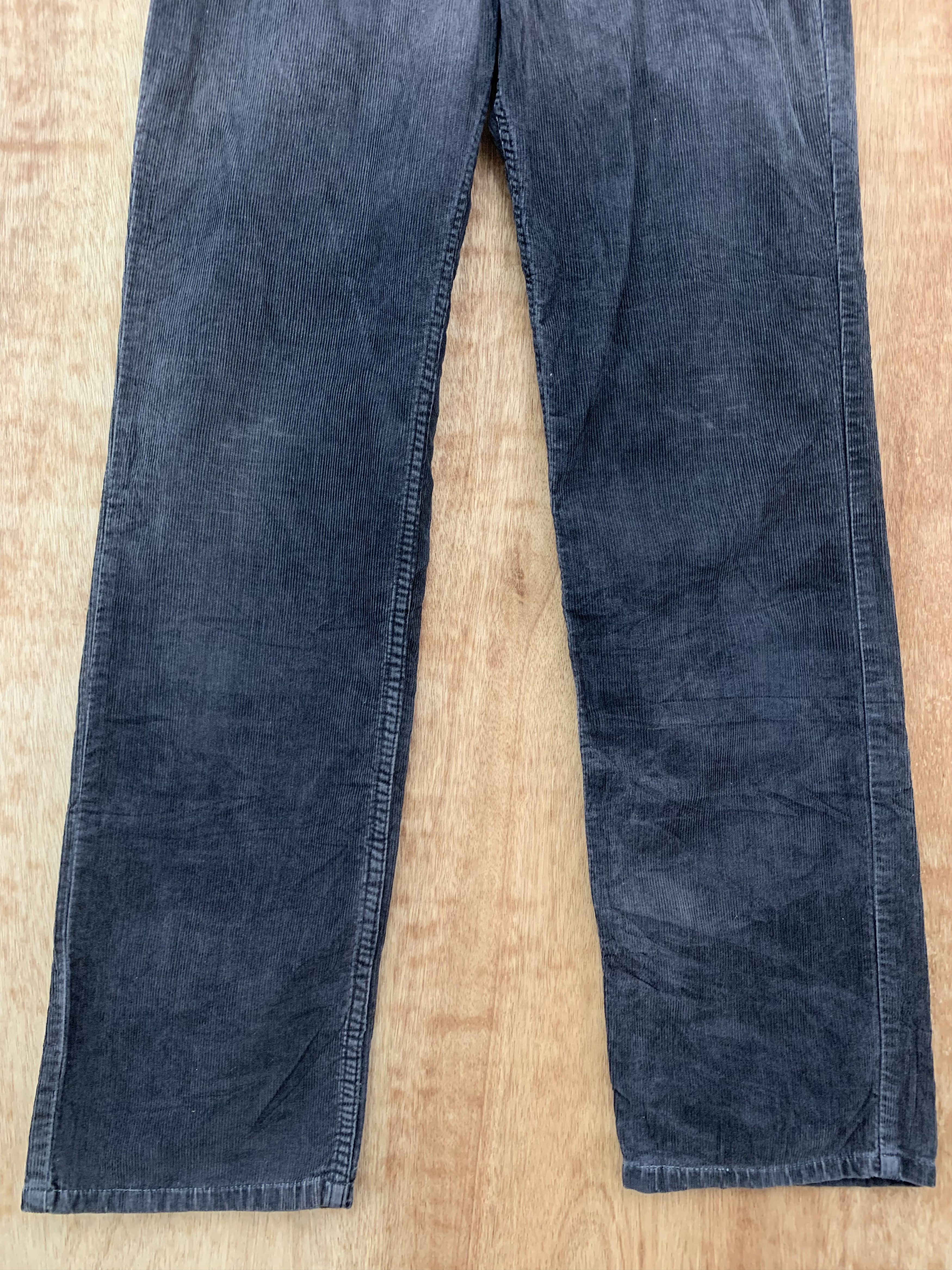 Levi's Conduroy Levis Straight Cut Pants Black Vintage Streetwear Size US 29 - 3 Thumbnail