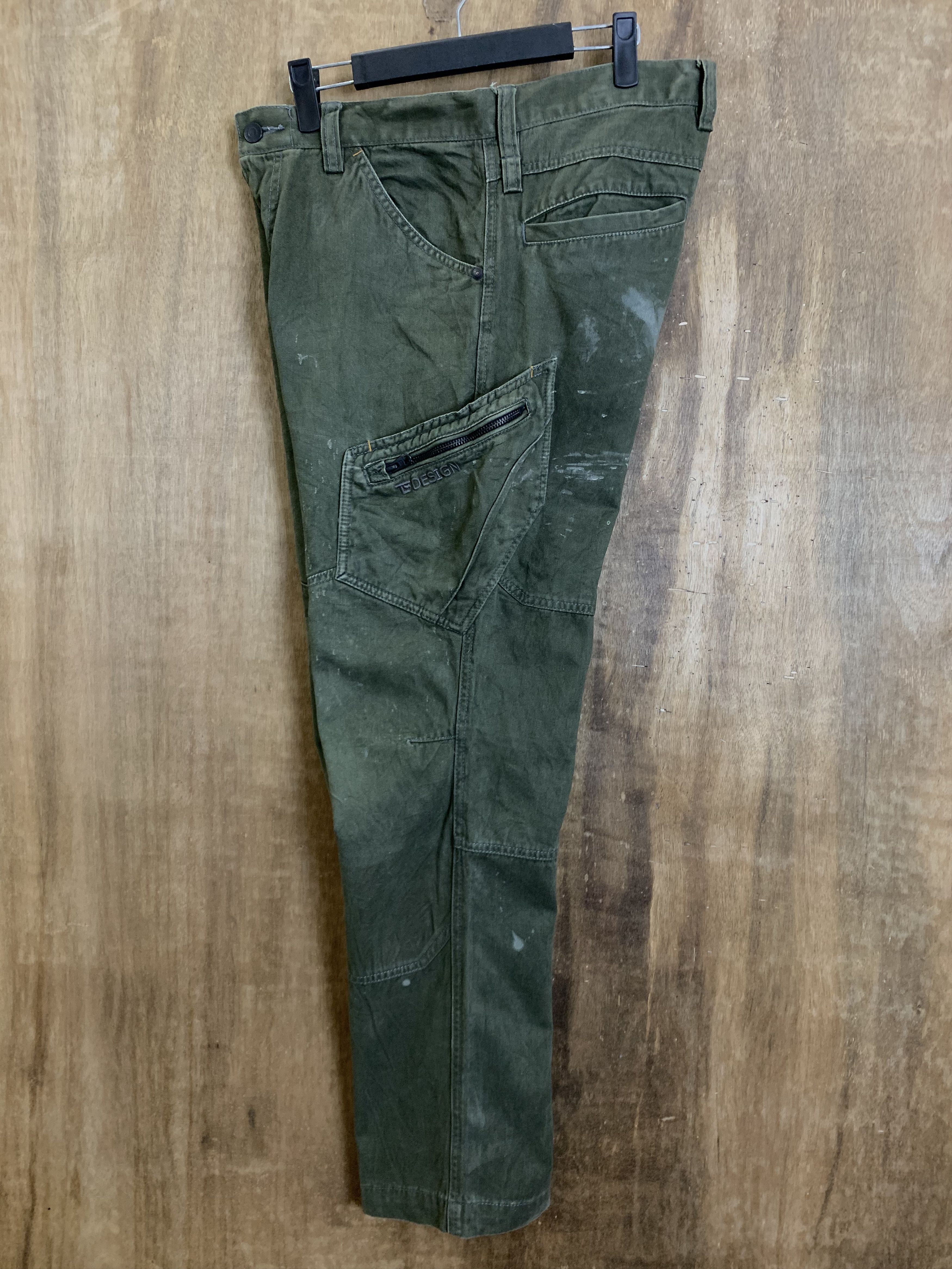 Japanese Brand Cargo Pants TS Design Multipocket Double Knee Pants Size US 31 - 20 Thumbnail