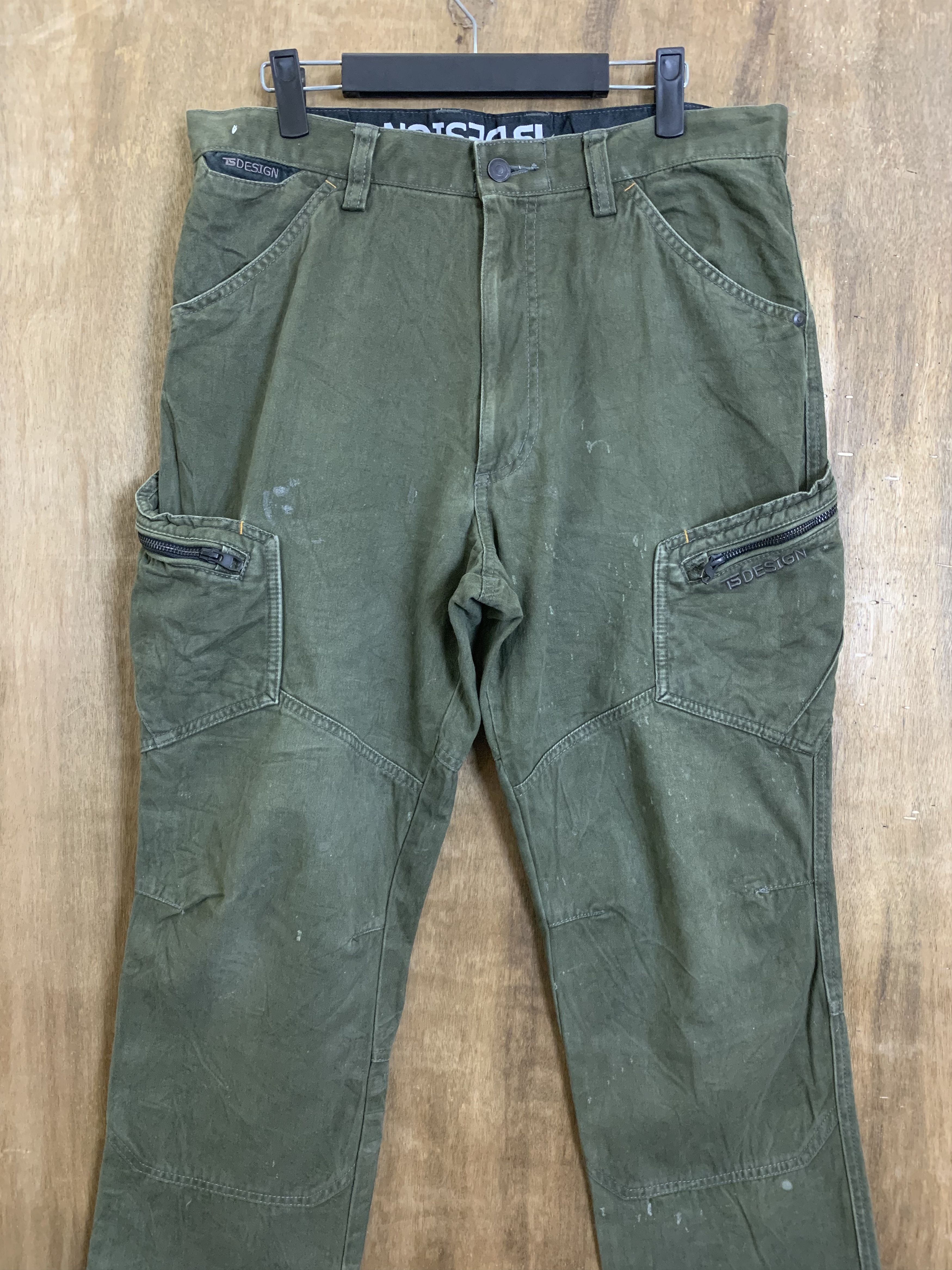 Japanese Brand Cargo Pants TS Design Multipocket Double Knee Pants Size US 31 - 3 Thumbnail