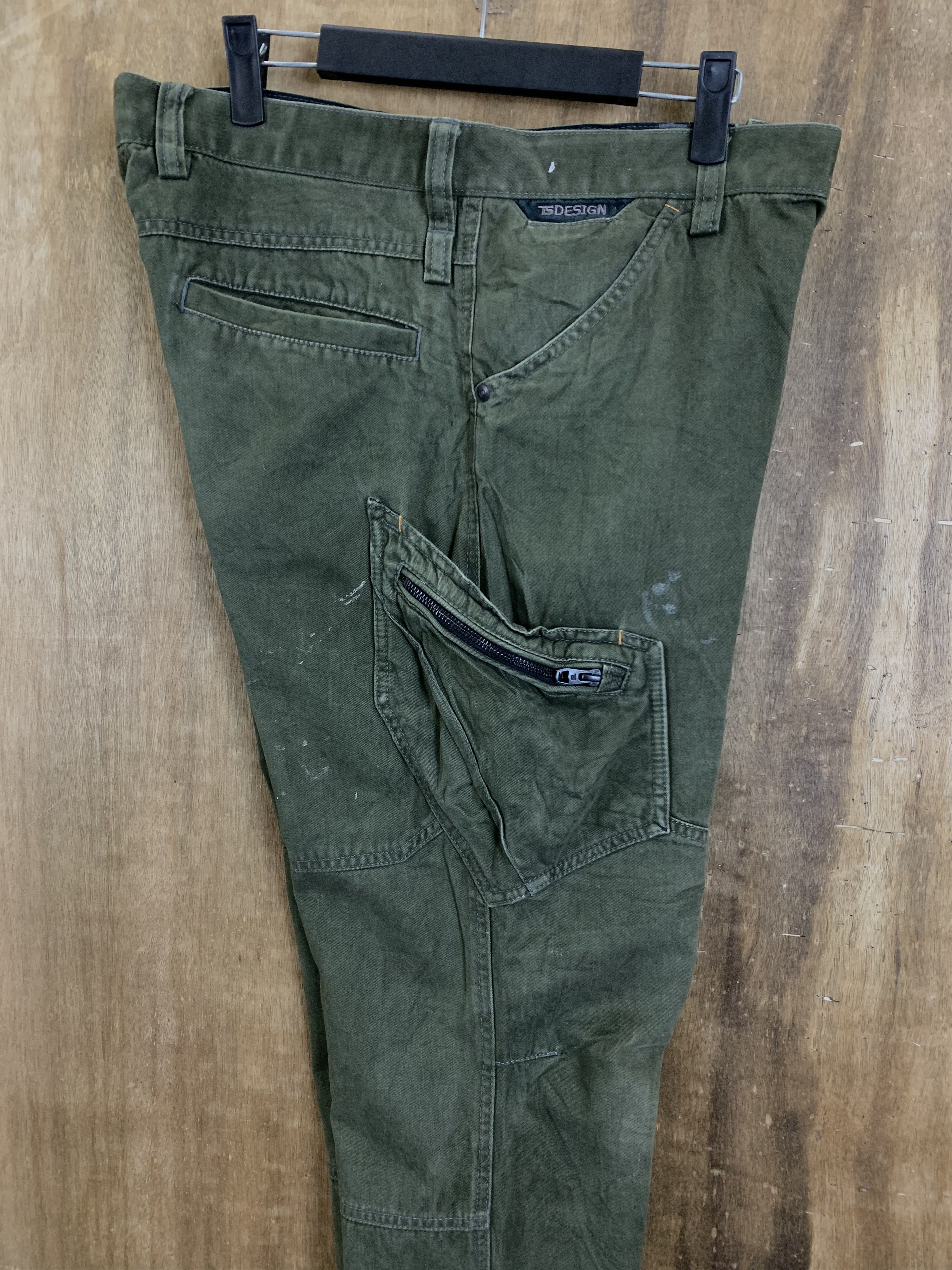 Japanese Brand Cargo Pants TS Design Multipocket Double Knee Pants Size US 31 - 23 Thumbnail