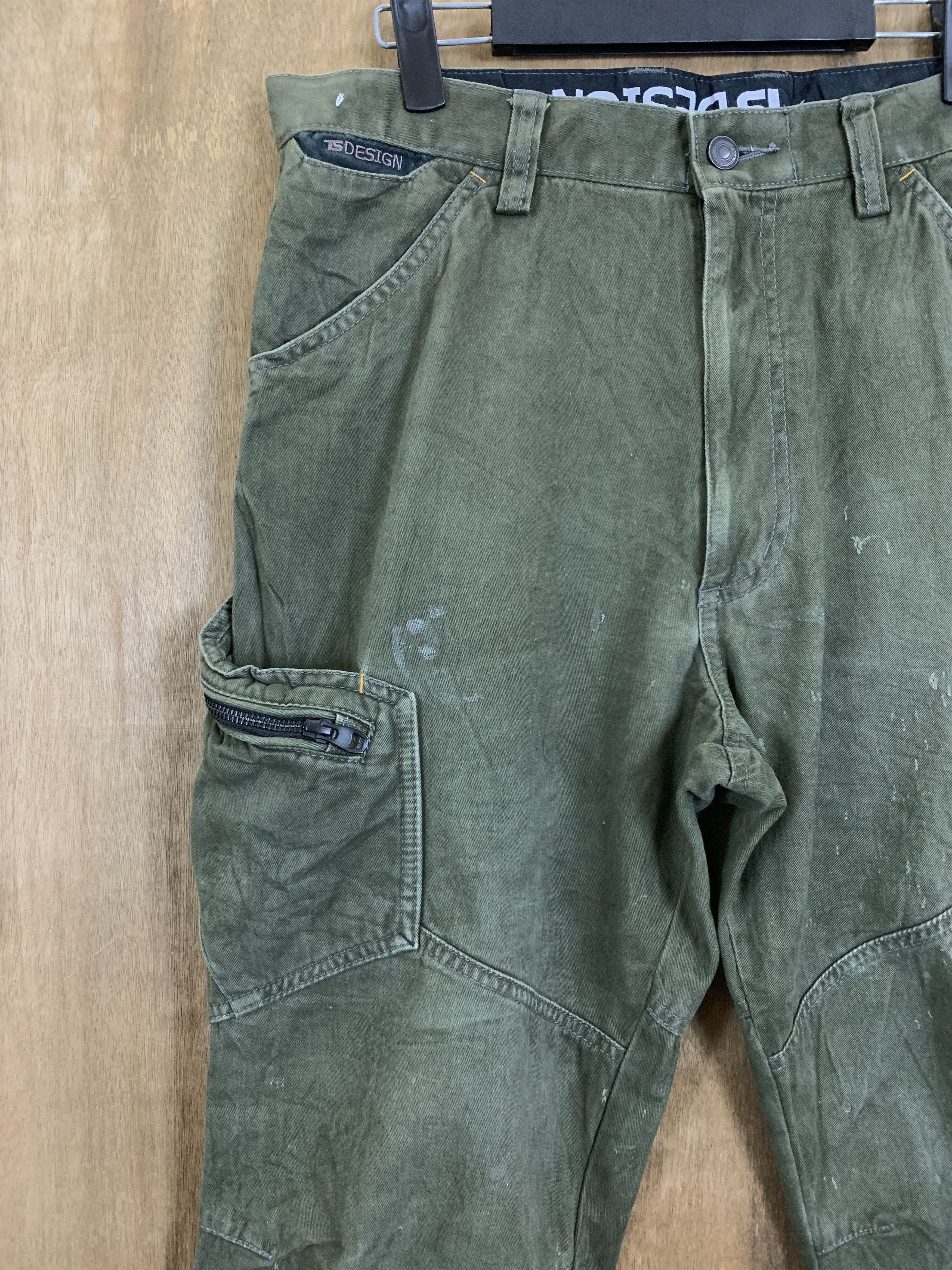 Japanese Brand Cargo Pants TS Design Multipocket Double Knee Pants Size US 31 - 5 Thumbnail
