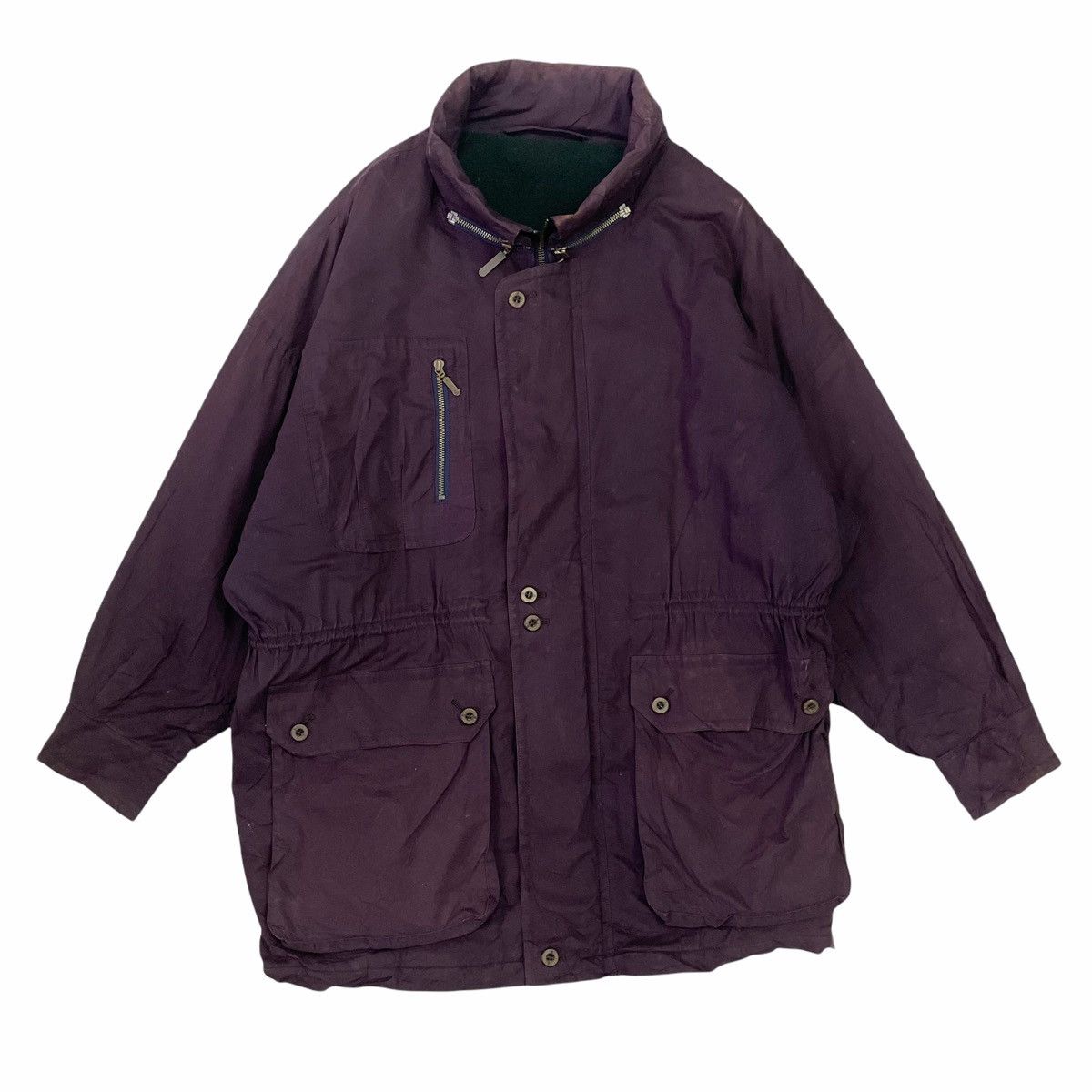 Burberry Prorsum × Designer × Vintage 💥Vintage Burberrys Maroon Big Logo Jacket Nice Design Size US M / EU 48-50 / 2 - 1 Thumbnail