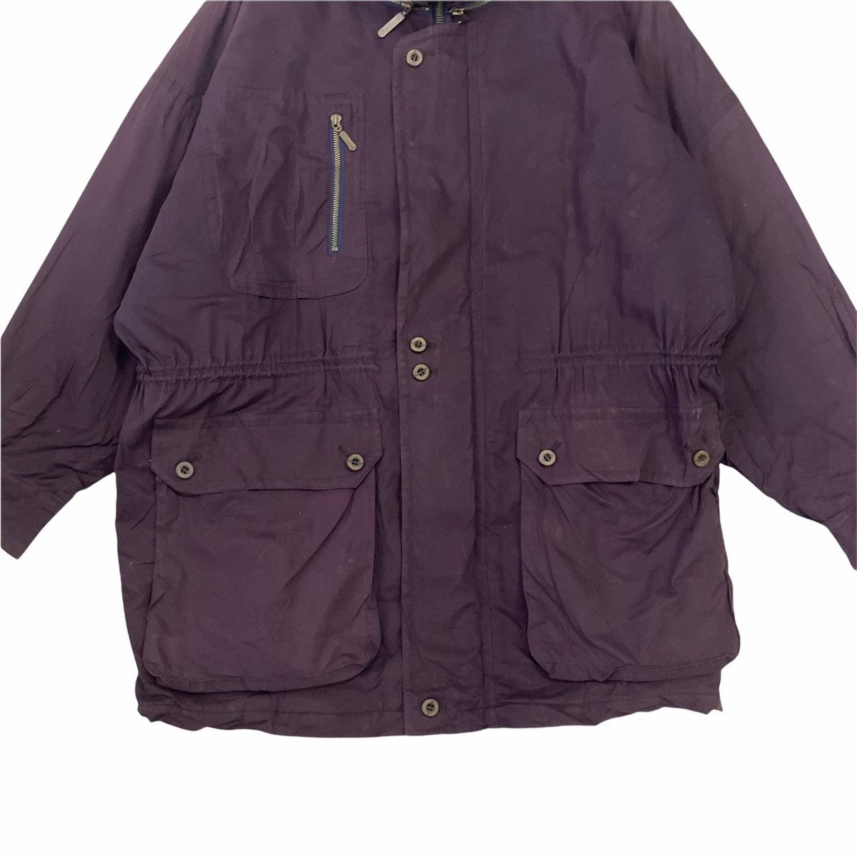Burberry Prorsum × Designer × Vintage 💥Vintage Burberrys Maroon Big Logo Jacket Nice Design Size US M / EU 48-50 / 2 - 5 Thumbnail