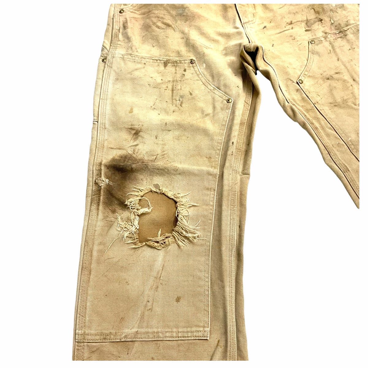 Carhartt × Vintage 💥 CARHARTT DOUBLE KNEE WORKPANT DESTROYED THRASHED Size US 30 / EU 46 - 4 Thumbnail