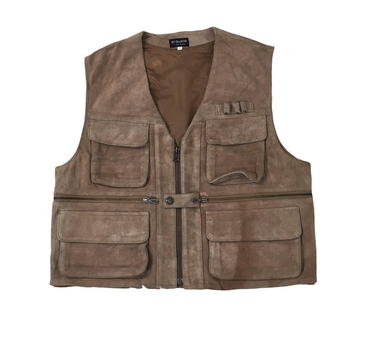 American Apparel ROB & BOB Suede Leather Tactical Vest Size US M / EU 48-50 / 2 - 1 Thumbnail