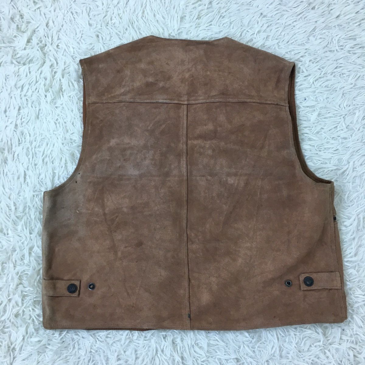 American Apparel ROB & BOB Suede Leather Tactical Vest Size US M / EU 48-50 / 2 - 6 Thumbnail
