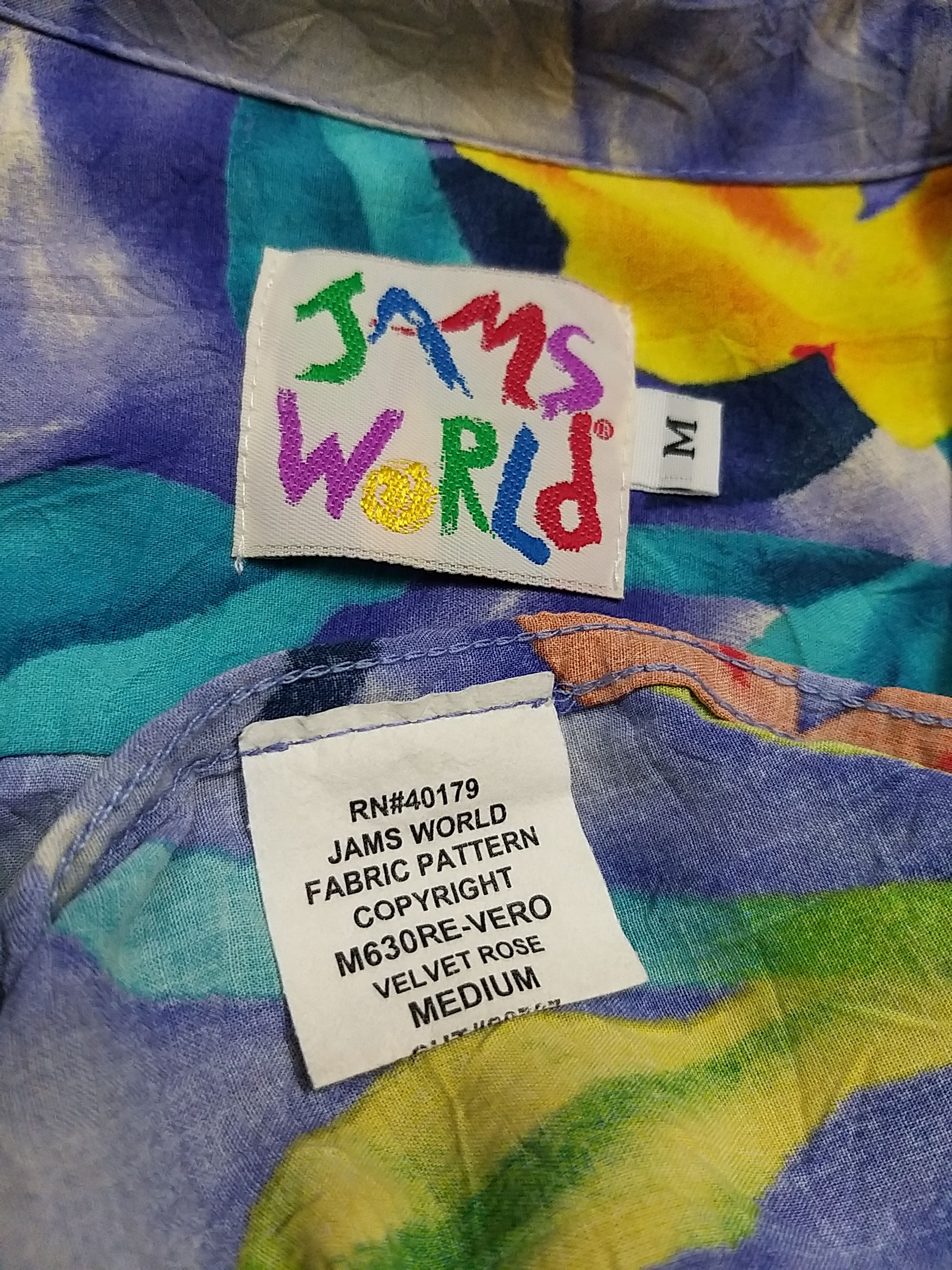 Jams World VINTAGE JAMS WORLD "VELVET ROSE"HAWAIIAN BUTTON UPS SHIRT Size US L / EU 52-54 / 3 - 12 Thumbnail