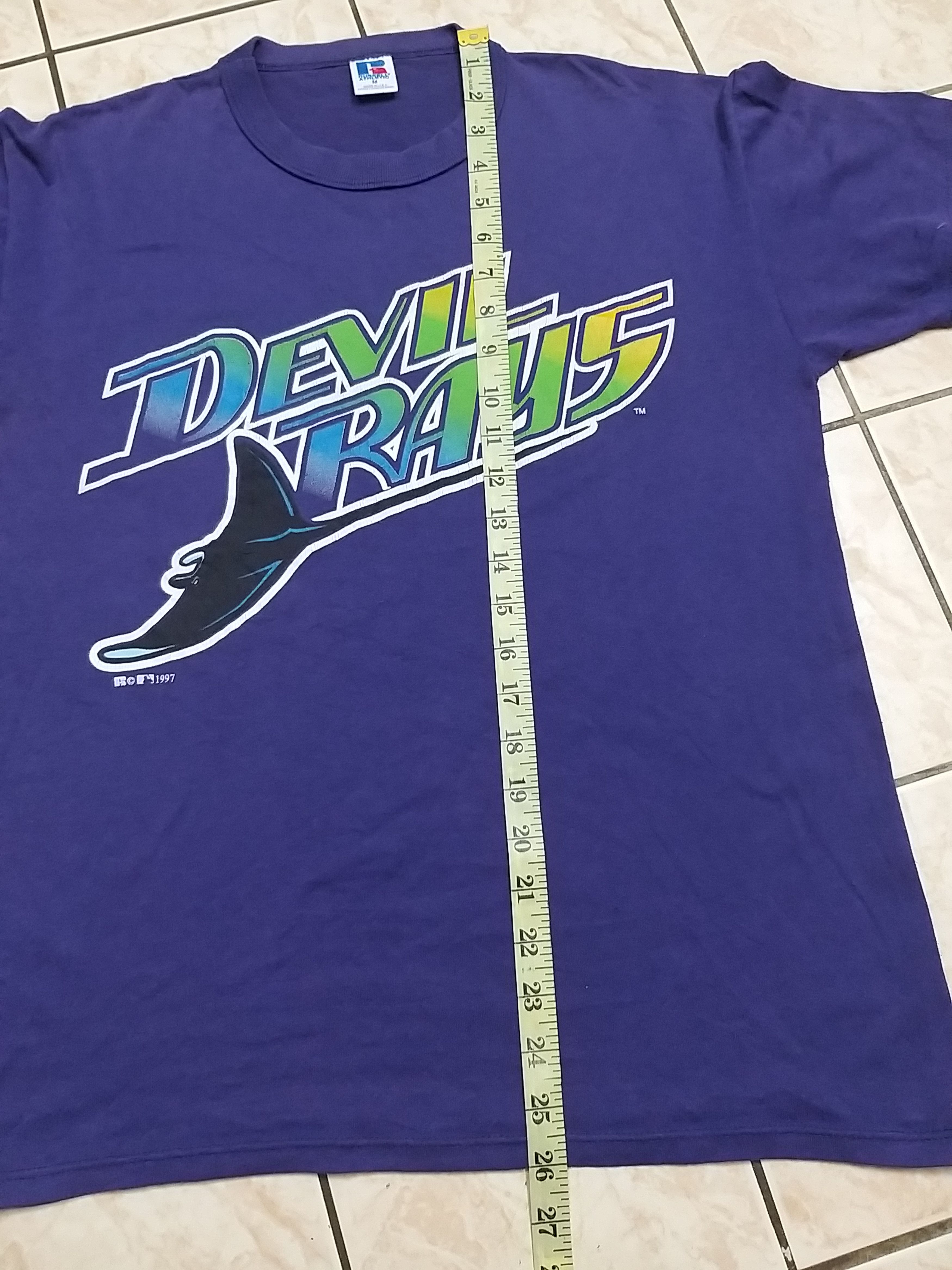 Russell Athletic VINTAGE 90'S TANPA BAY "DEVIL RAYS" MLB TEAM 1997 T SHIRT Size US M / EU 48-50 / 2 - 9 Thumbnail