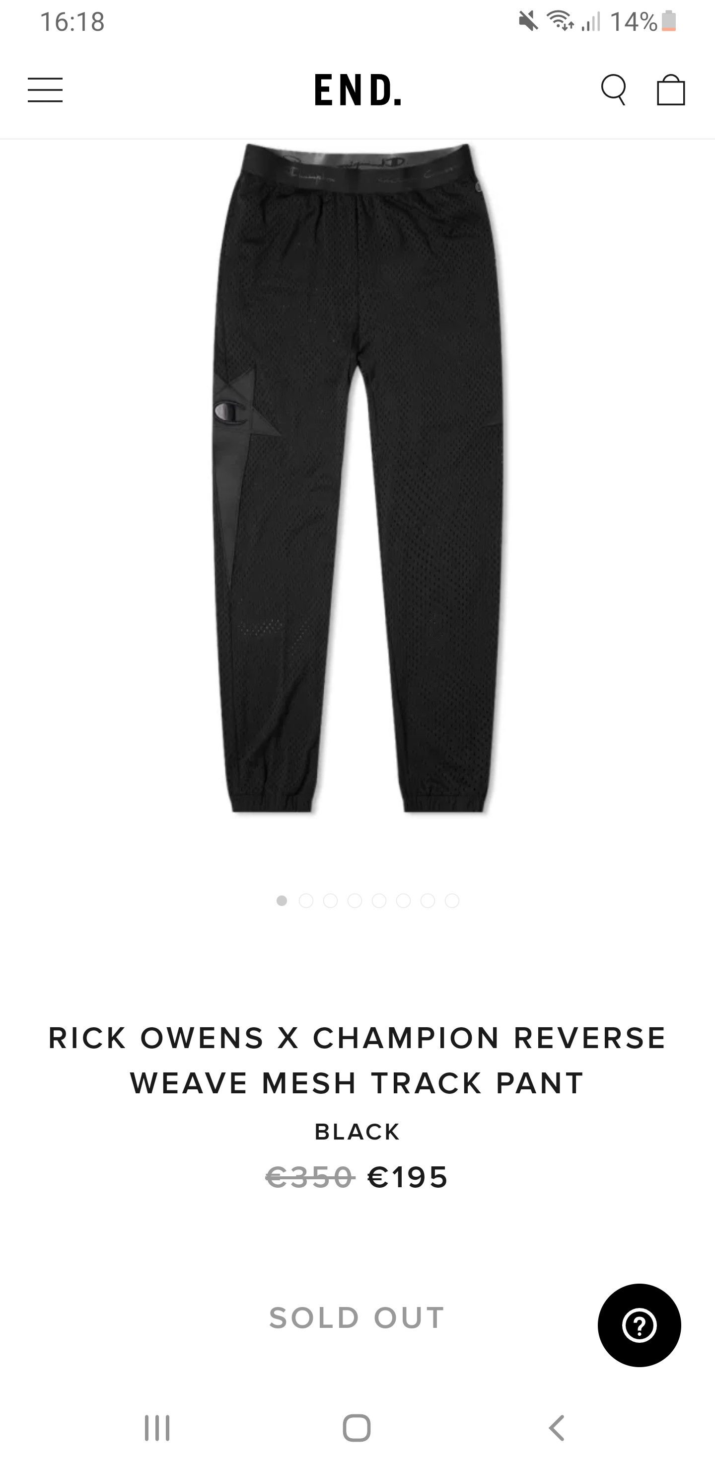 Rick Owens Rick Owens x Champion Reverse Wave Mesh Track Pant Size US 32 / EU 48 - 11 Thumbnail