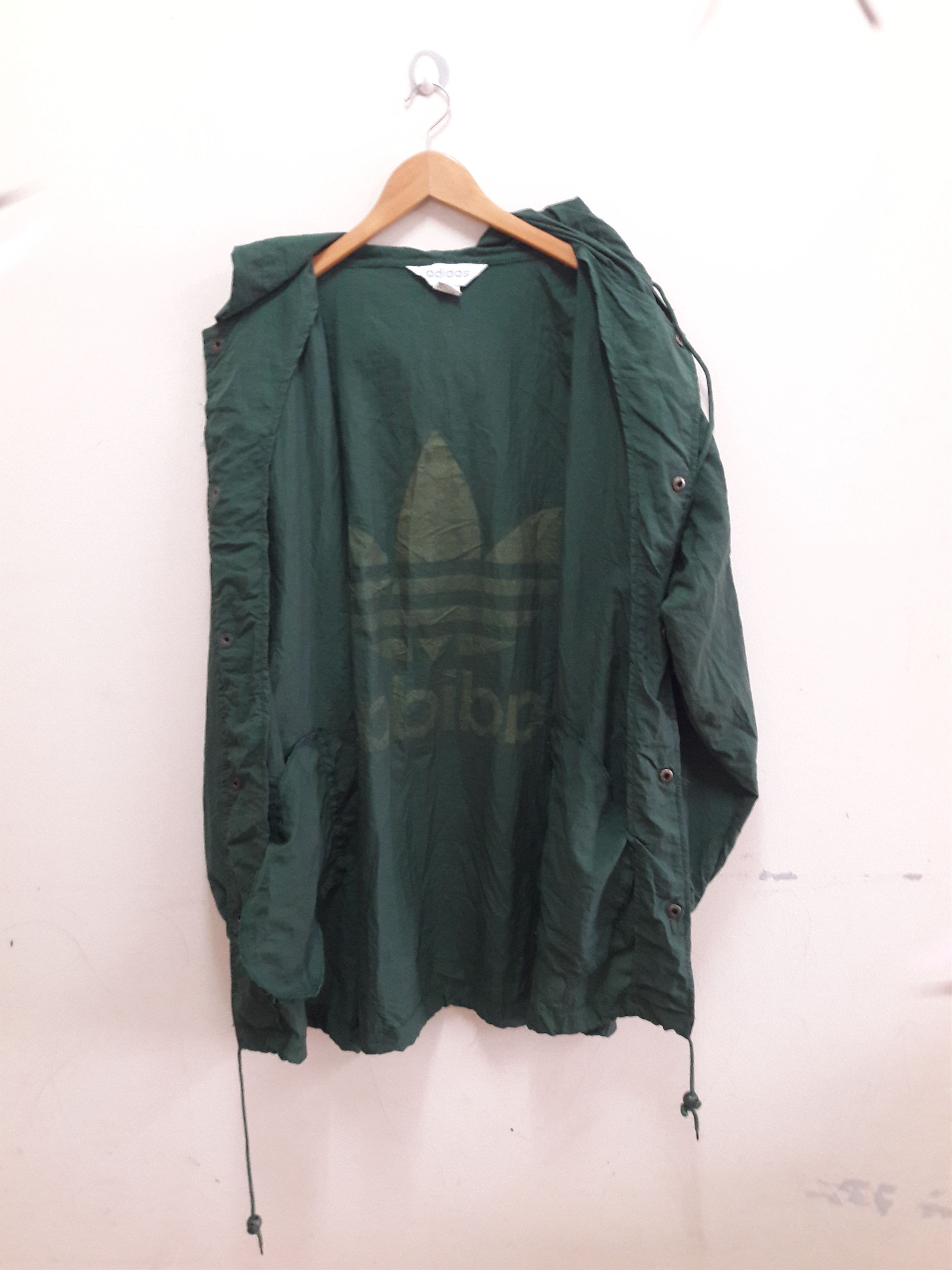 Adidas Vintage Adidas Big Logo Hoodies Long Jackets Size US L / EU 52-54 / 3 - 4 Thumbnail
