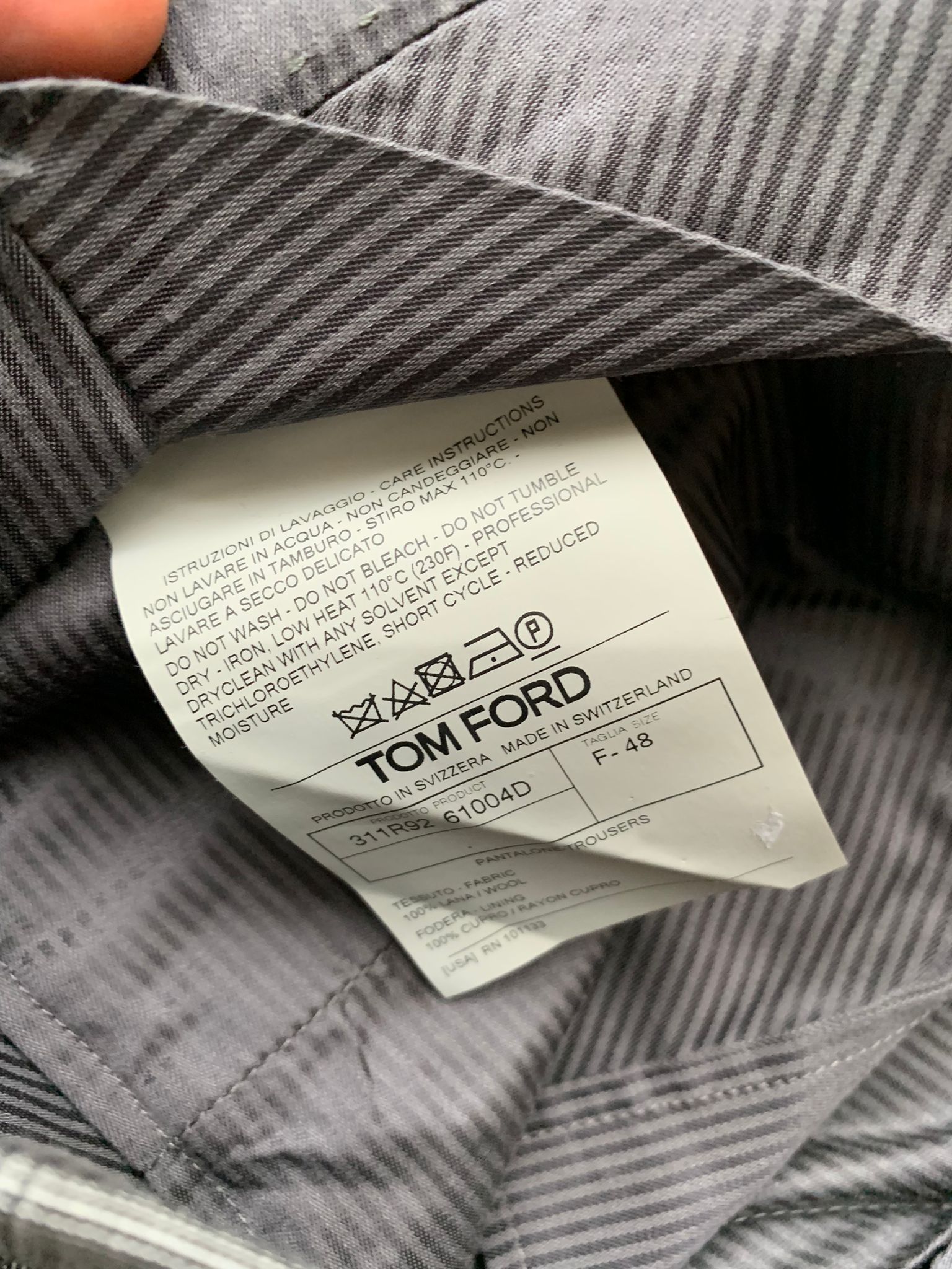 Tom Ford Formal Trousers in Grey Size US 32 / EU 48 - 17 Thumbnail