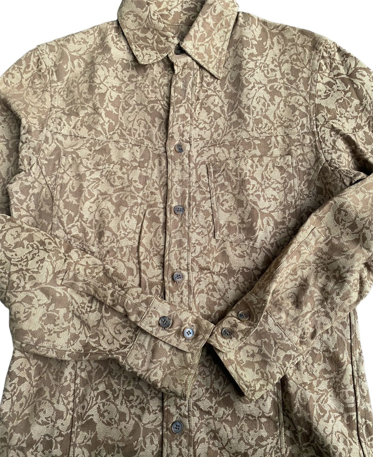 Vintage Denim Shirt Floral Tete Homme Antique Size US M / EU 48-50 / 2 - 3 Thumbnail