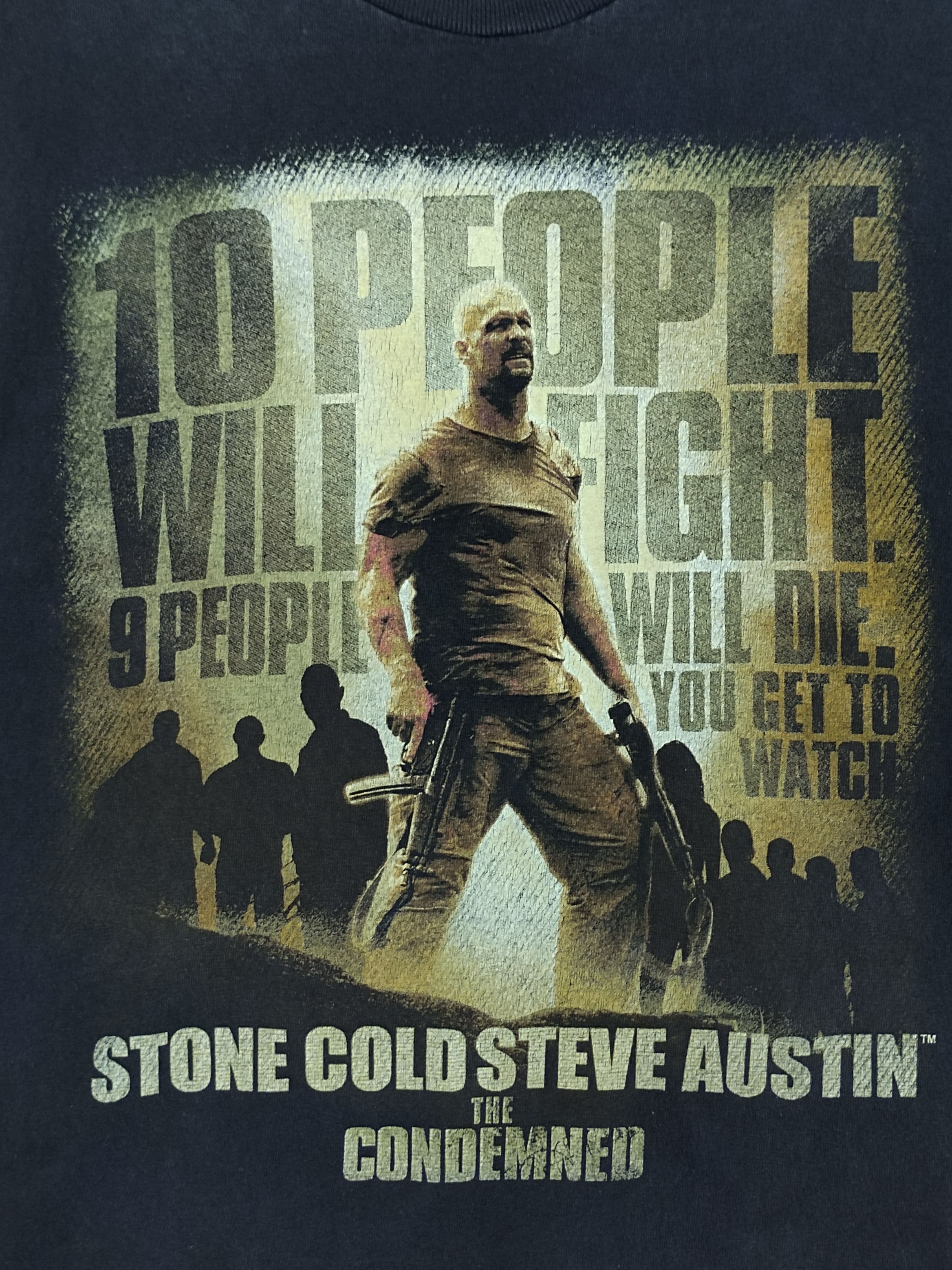 Vintage Vtg 00s Stone Cold Steve Austin The Condemned Movie T-Shirt Size US S / EU 44-46 / 1 - 2 Thumbnail