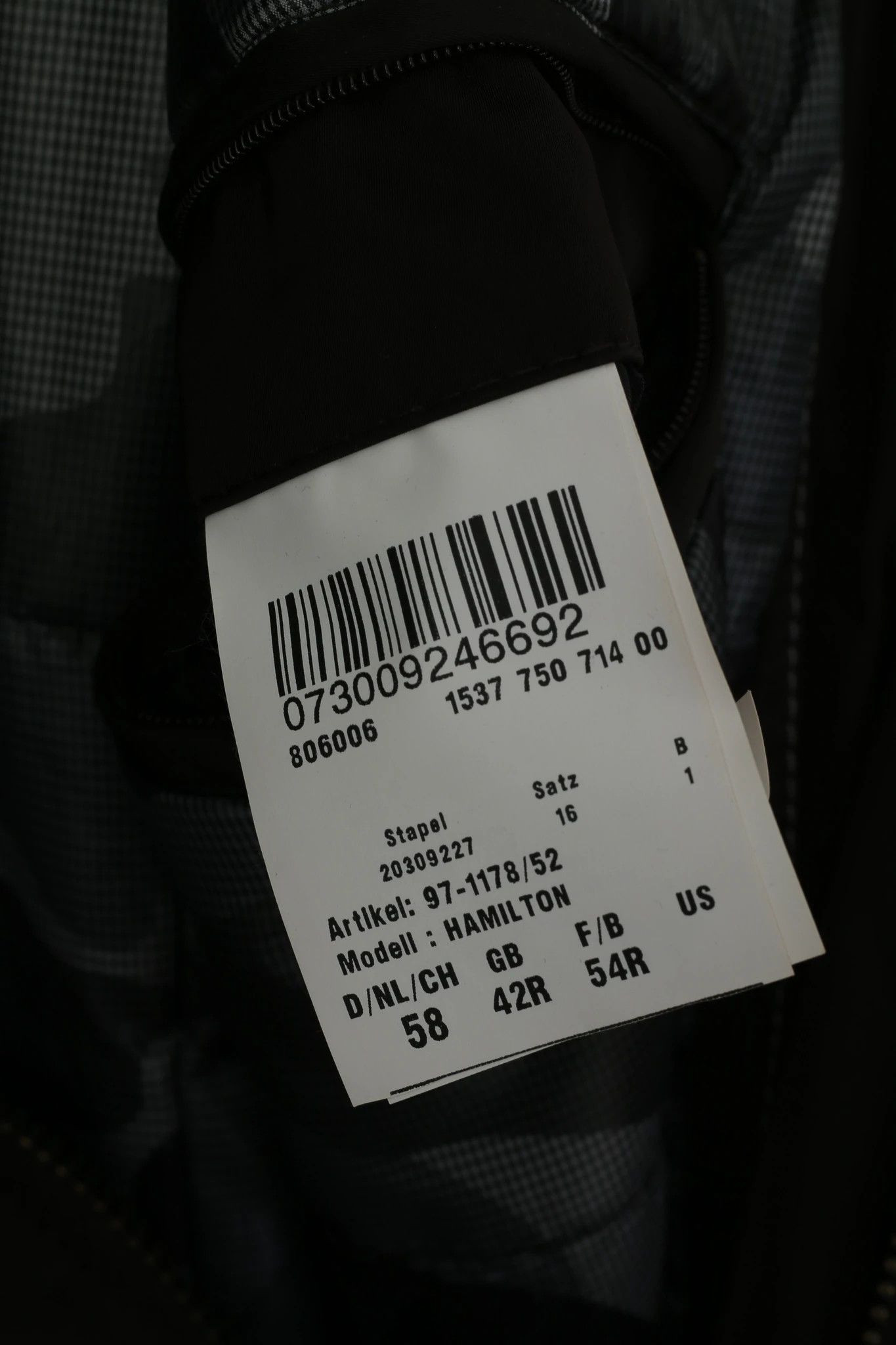BRAX BRAX Men 42 54 L Jacket Black Hamilton Lyocell Padded 7042 Size US L / EU 52-54 / 3 - 6 Thumbnail