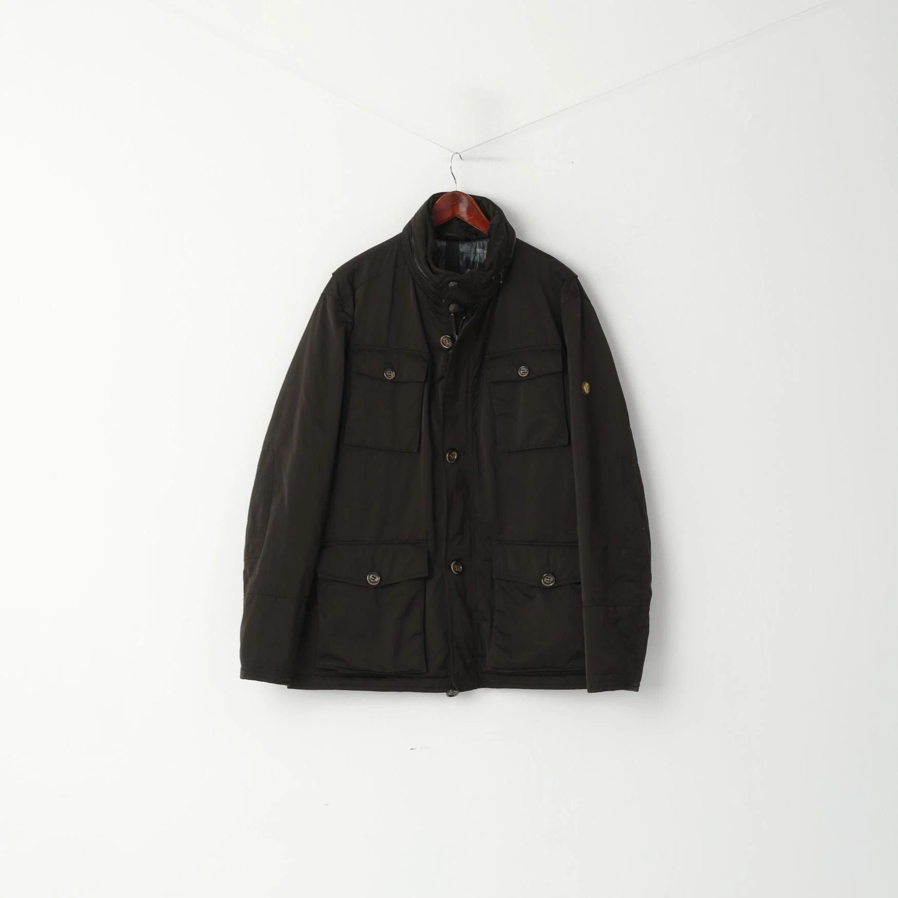 BRAX BRAX Men 42 54 L Jacket Black Hamilton Lyocell Padded 7042 Size US L / EU 52-54 / 3 - 2 Thumbnail