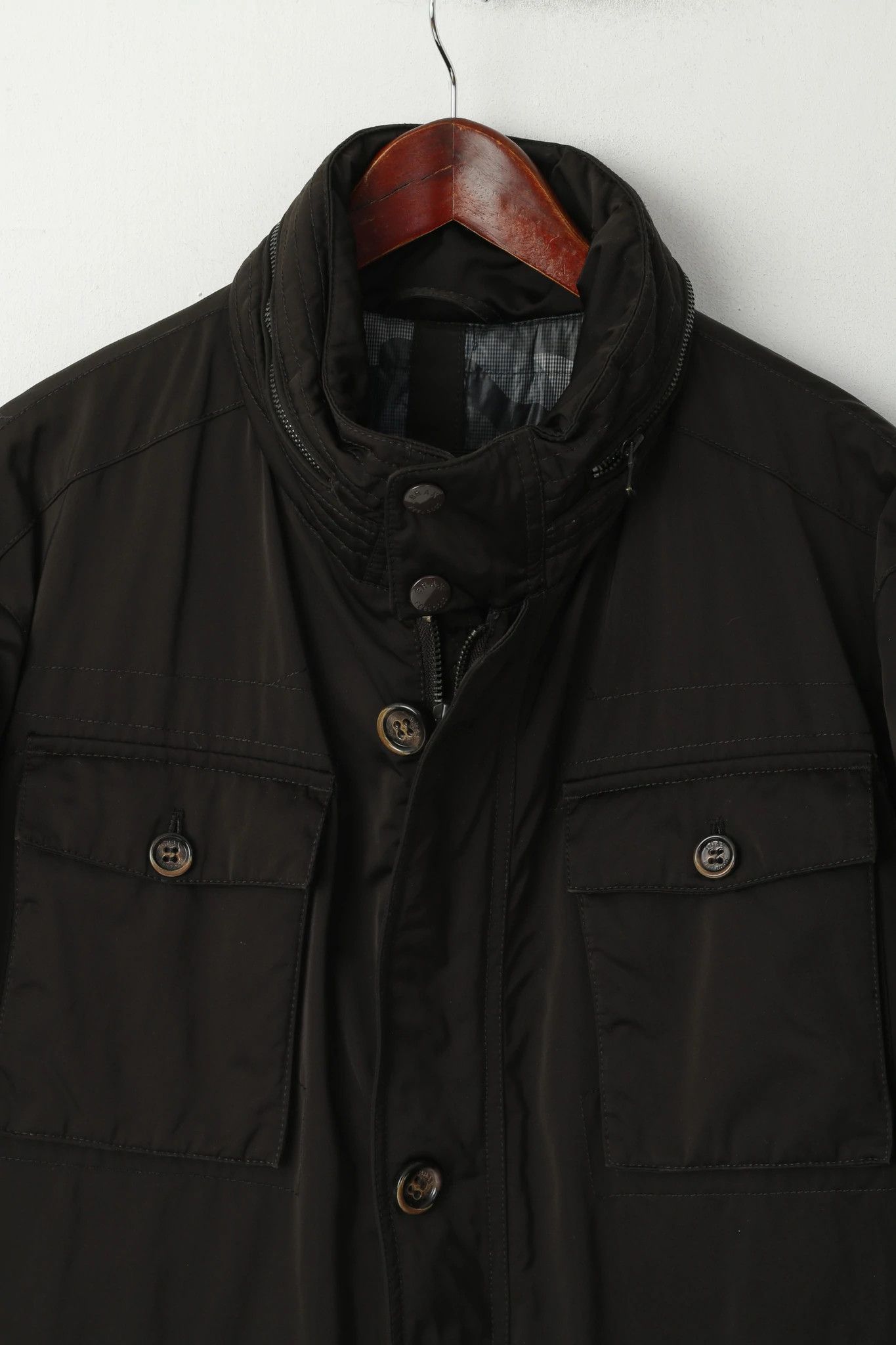 BRAX BRAX Men 42 54 L Jacket Black Hamilton Lyocell Padded 7042 Size US L / EU 52-54 / 3 - 3 Thumbnail