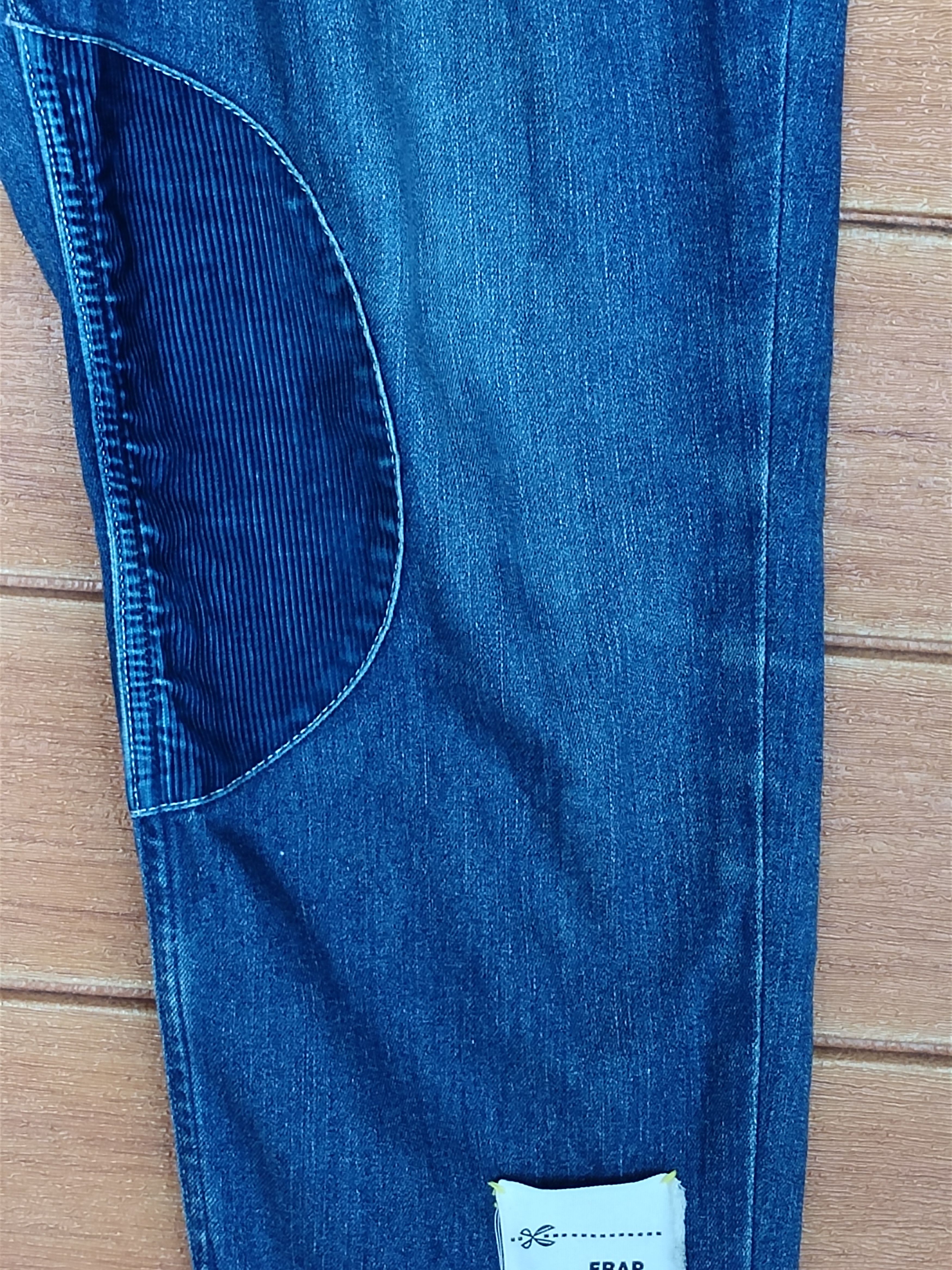 Frapbois Frapbois Patchwork Knee Drop Crotch Denim Pants Size US 30 / EU 46 - 6 Thumbnail