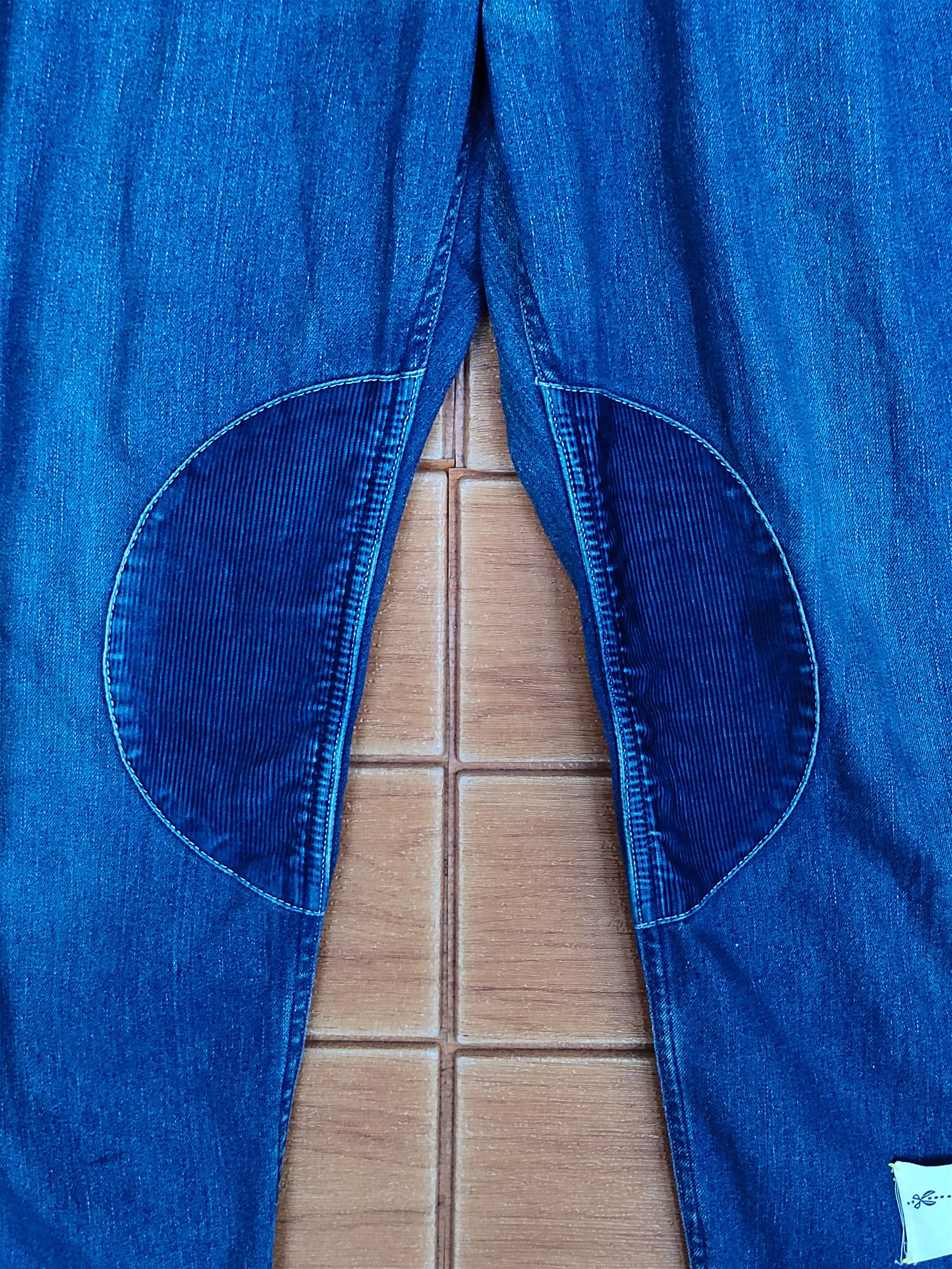 Frapbois Frapbois Patchwork Knee Drop Crotch Denim Pants Size US 30 / EU 46 - 4 Thumbnail
