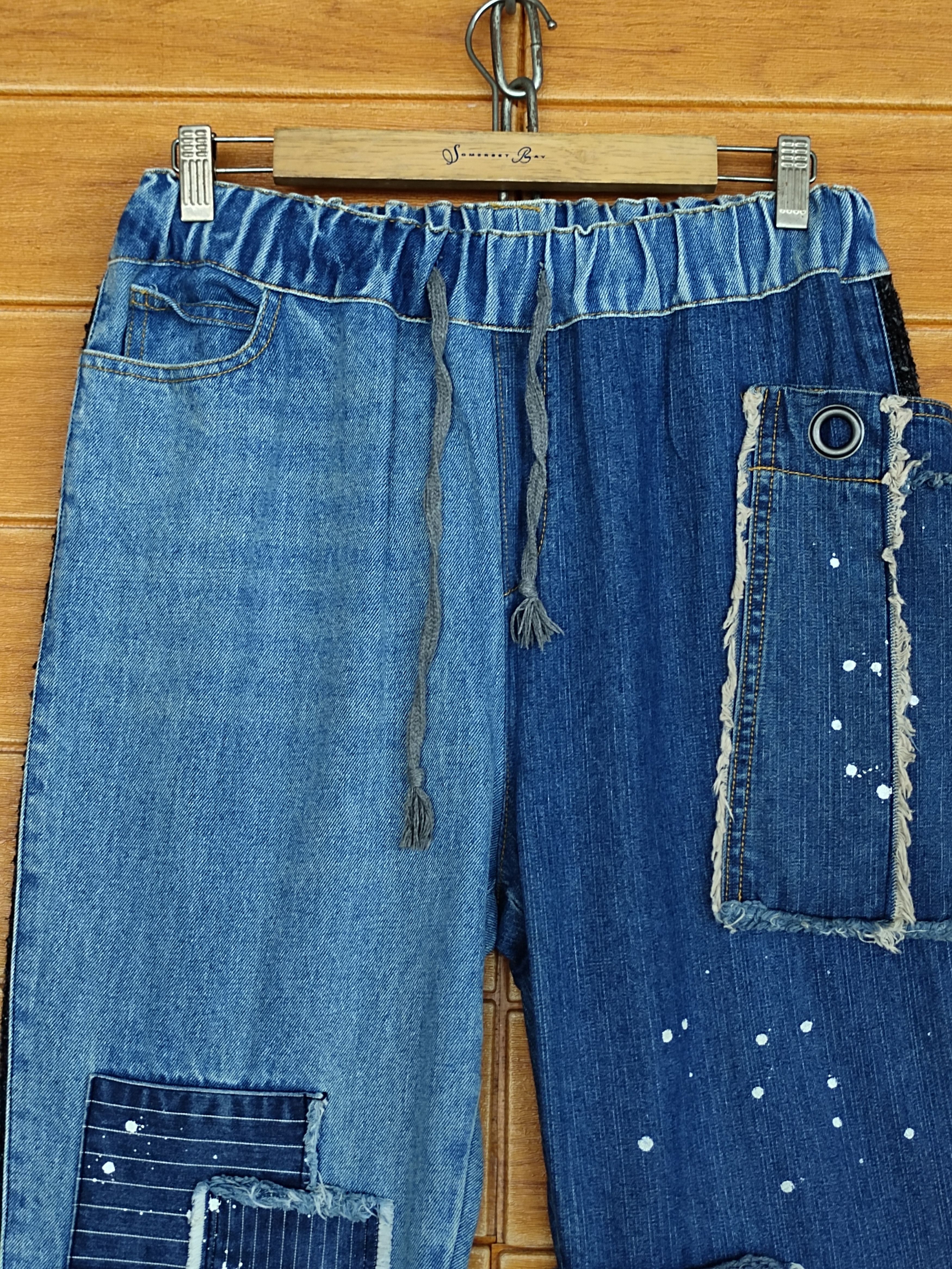 Kapital Koharu Japan Reworked Denim Pants Drawstring Size US 32 / EU 48 - 2 Thumbnail