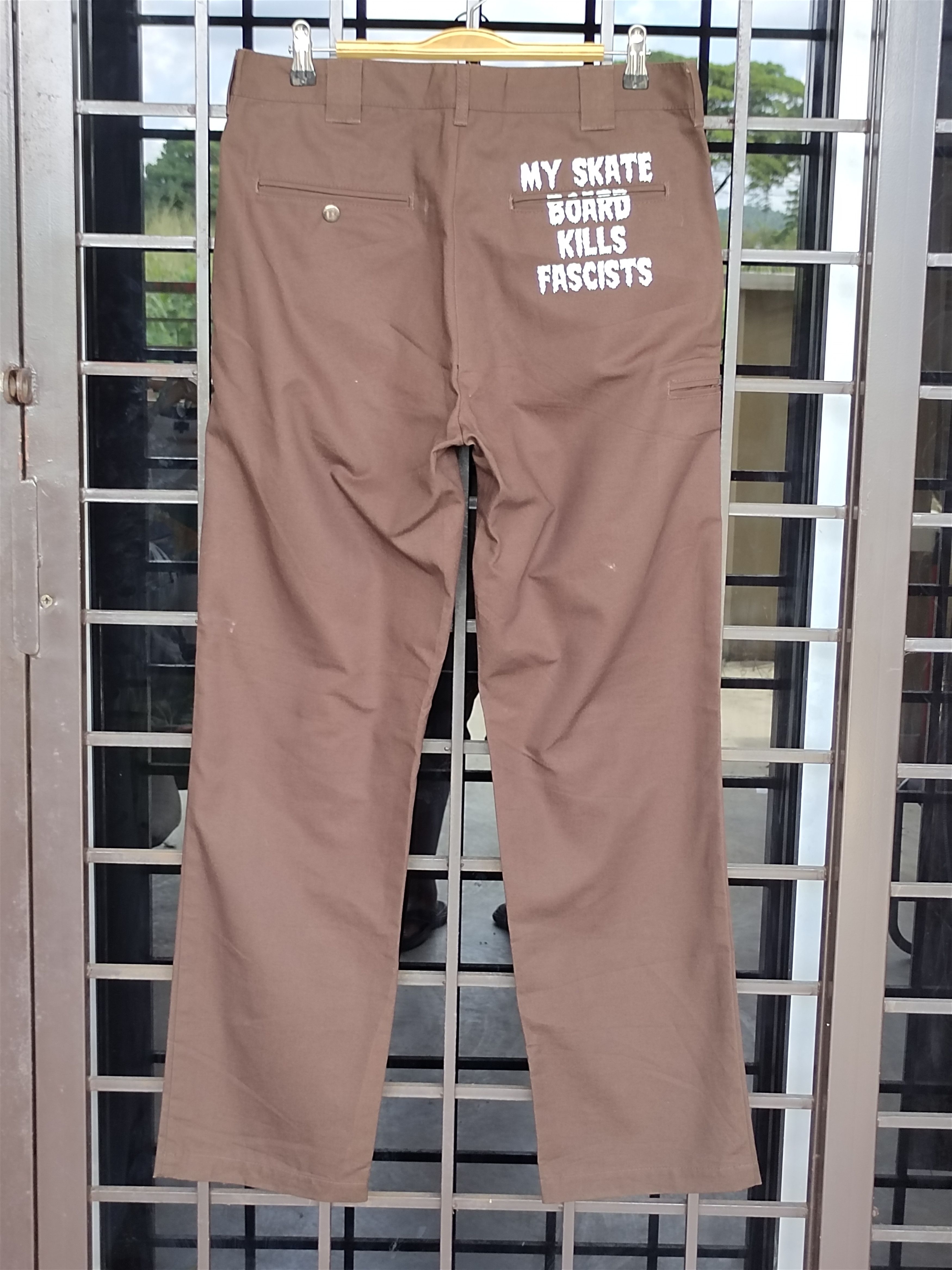 MasterPiece Madhectic "My Skate Board Kills Fascists" Work Trouser Pants Size US 32 / EU 48 - 2 Thumbnail