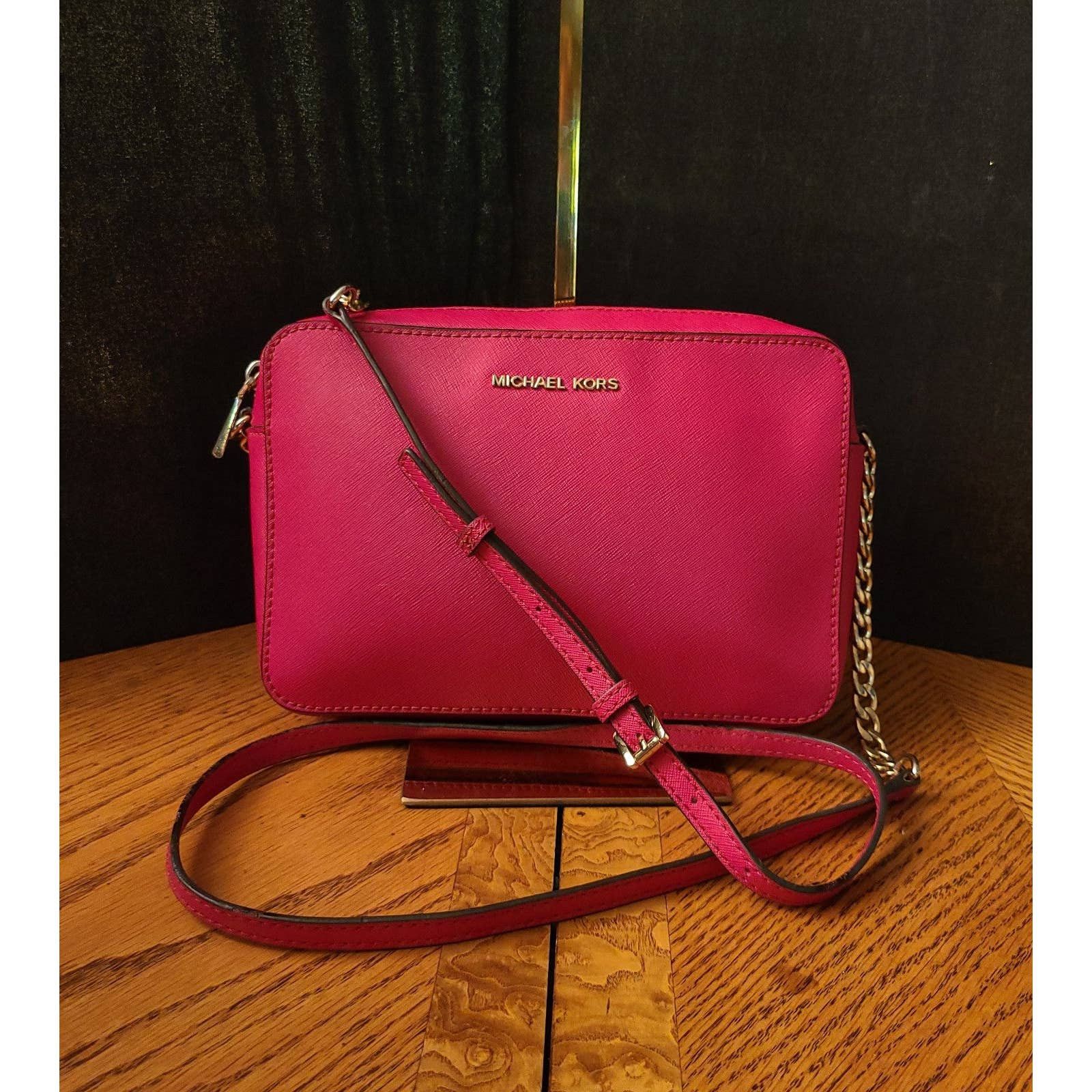 Michael Kors Jet Set Electric Pink Crossbody Bag