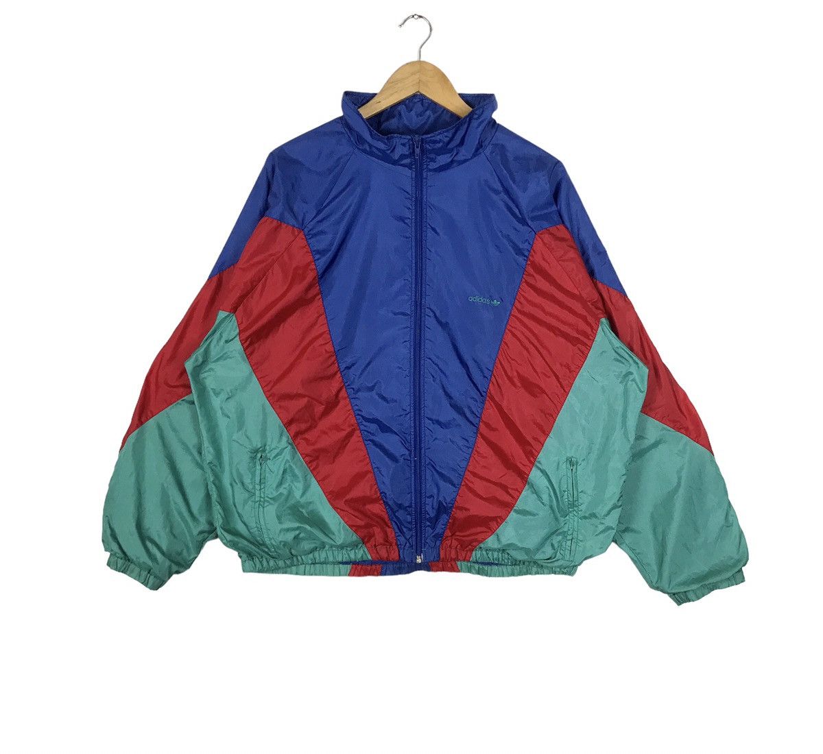 Vintage 90s Adidas Trefoil Classic Light Windbreaker Jacket