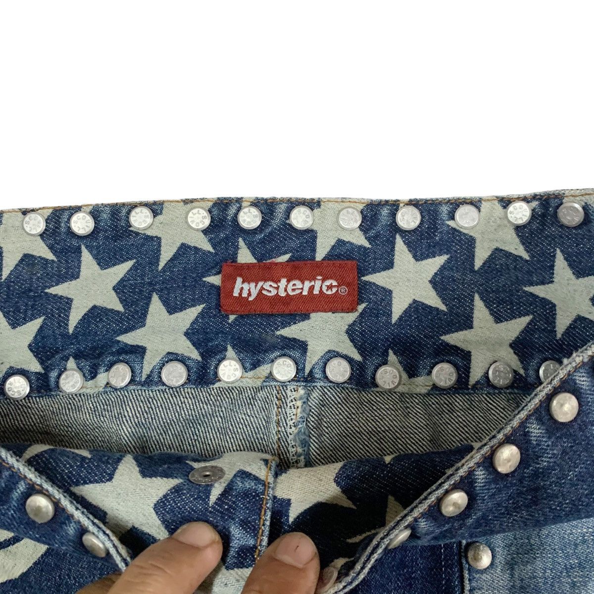 Hysteric Glamour HYSTERIC GLAMOUR DENIM PATCH WORK GOTHIC SKINHEAD SKIRTS Size 28" / US 6 / IT 42 - 7 Thumbnail