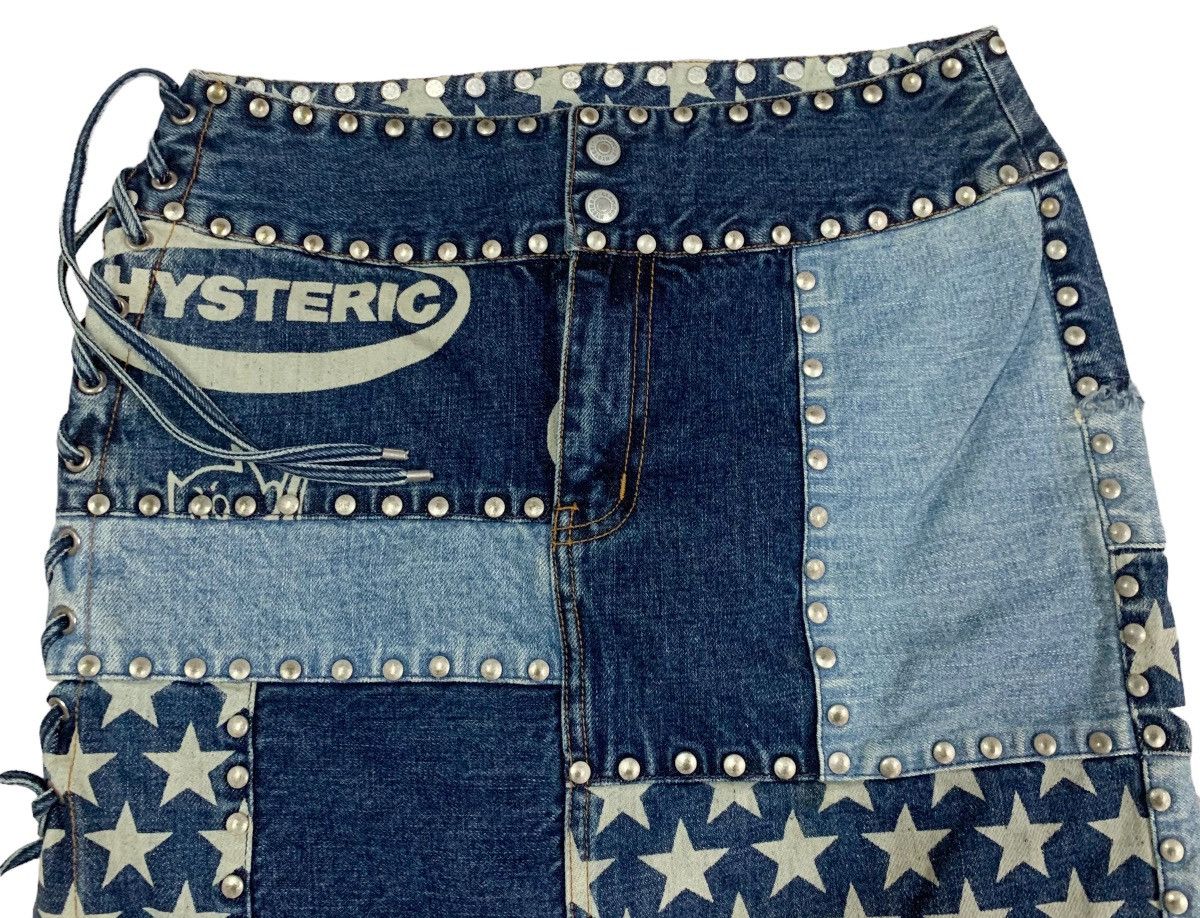 Hysteric Glamour HYSTERIC GLAMOUR DENIM PATCH WORK GOTHIC SKINHEAD SKIRTS Size 28" / US 6 / IT 42 - 3 Thumbnail