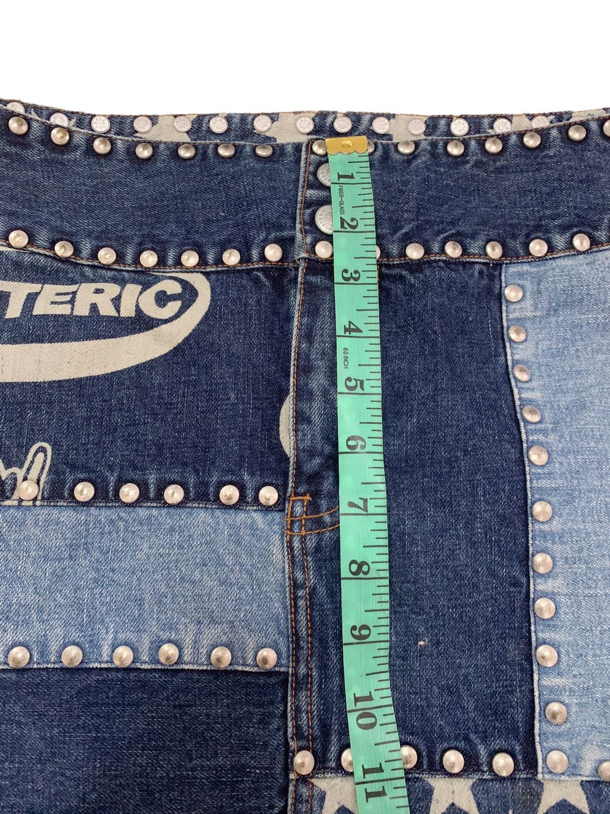 Hysteric Glamour HYSTERIC GLAMOUR DENIM PATCH WORK GOTHIC SKINHEAD SKIRTS Size 28" / US 6 / IT 42 - 11 Thumbnail