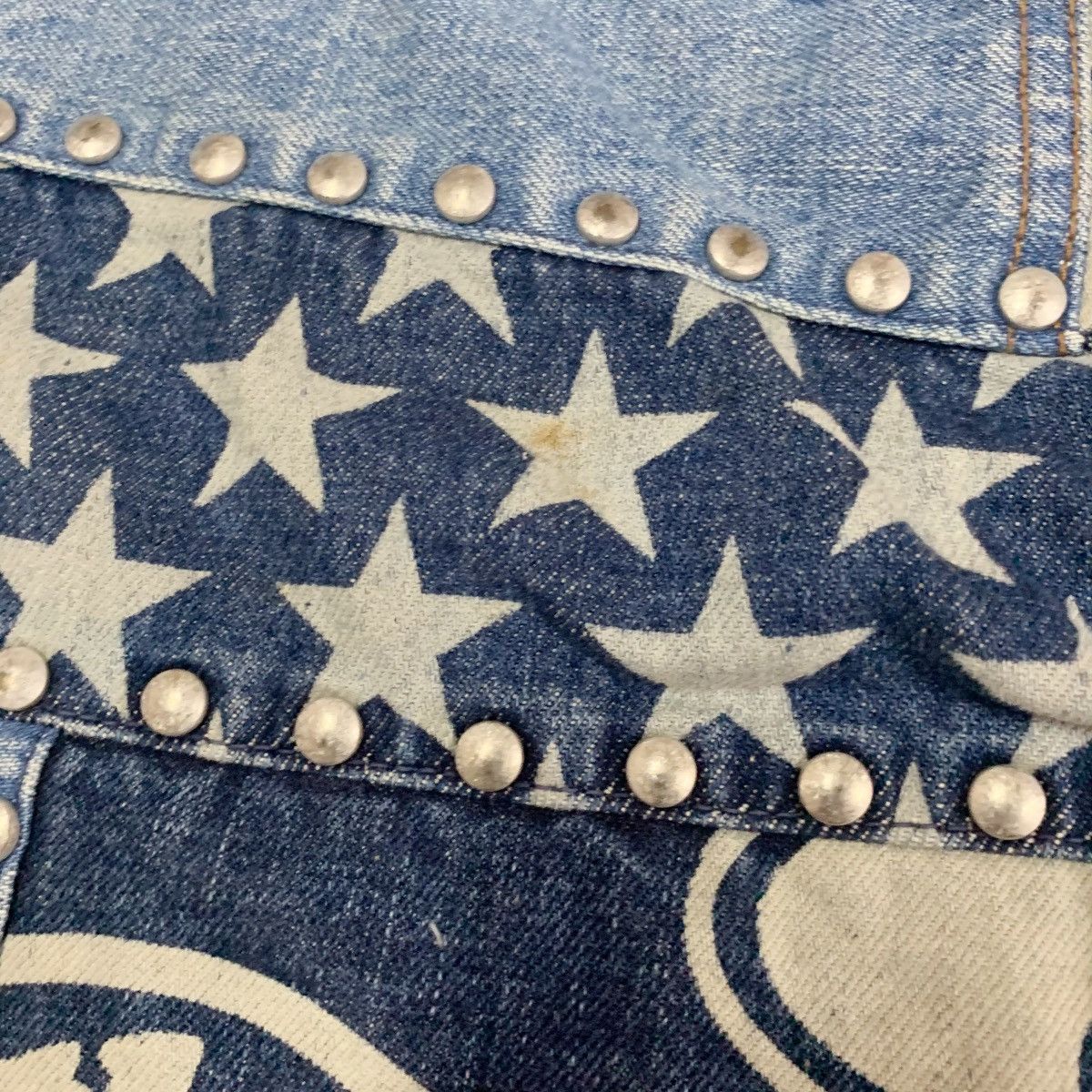 Hysteric Glamour HYSTERIC GLAMOUR DENIM PATCH WORK GOTHIC SKINHEAD SKIRTS Size 28" / US 6 / IT 42 - 13 Thumbnail