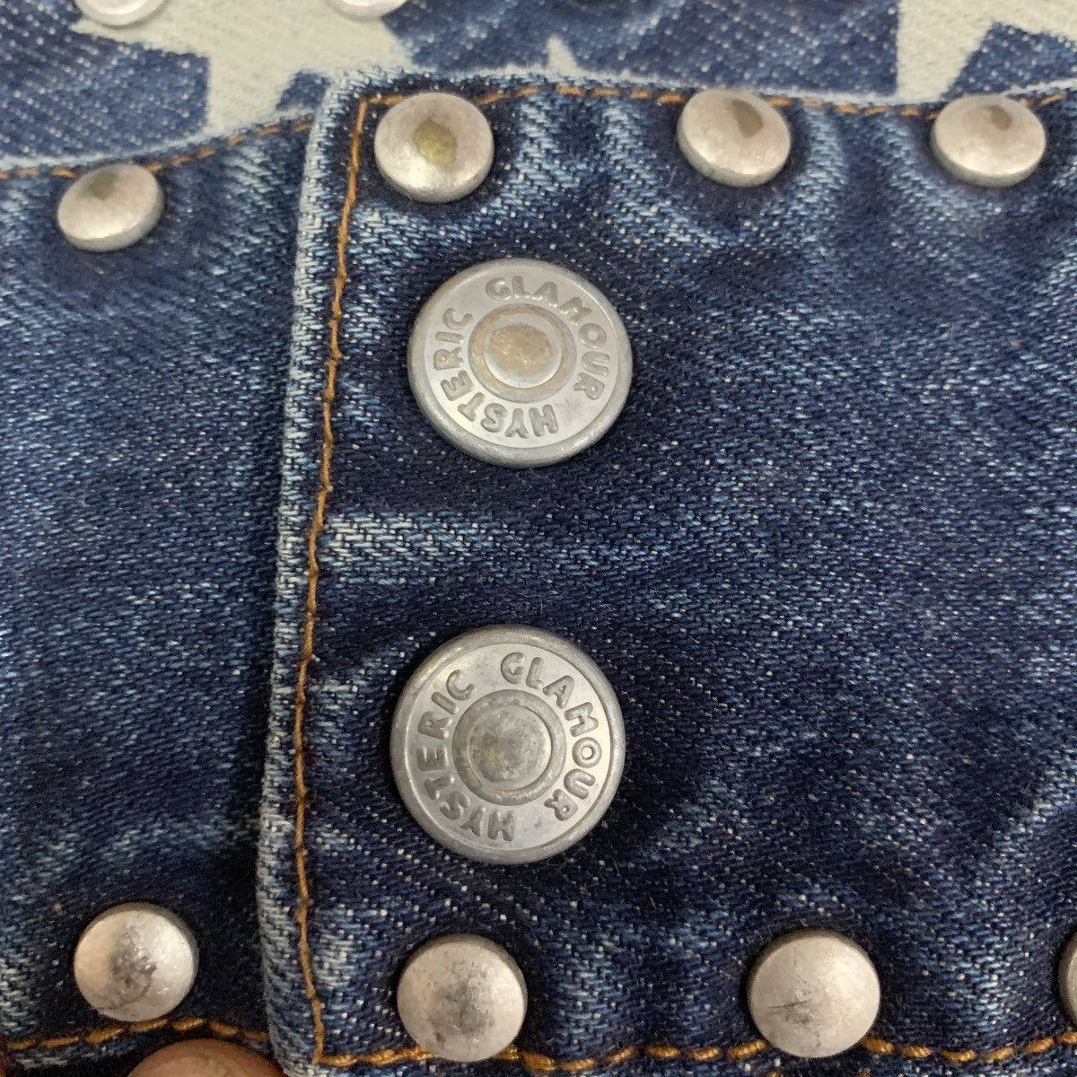 Hysteric Glamour HYSTERIC GLAMOUR DENIM PATCH WORK GOTHIC SKINHEAD SKIRTS Size 28" / US 6 / IT 42 - 17 Thumbnail