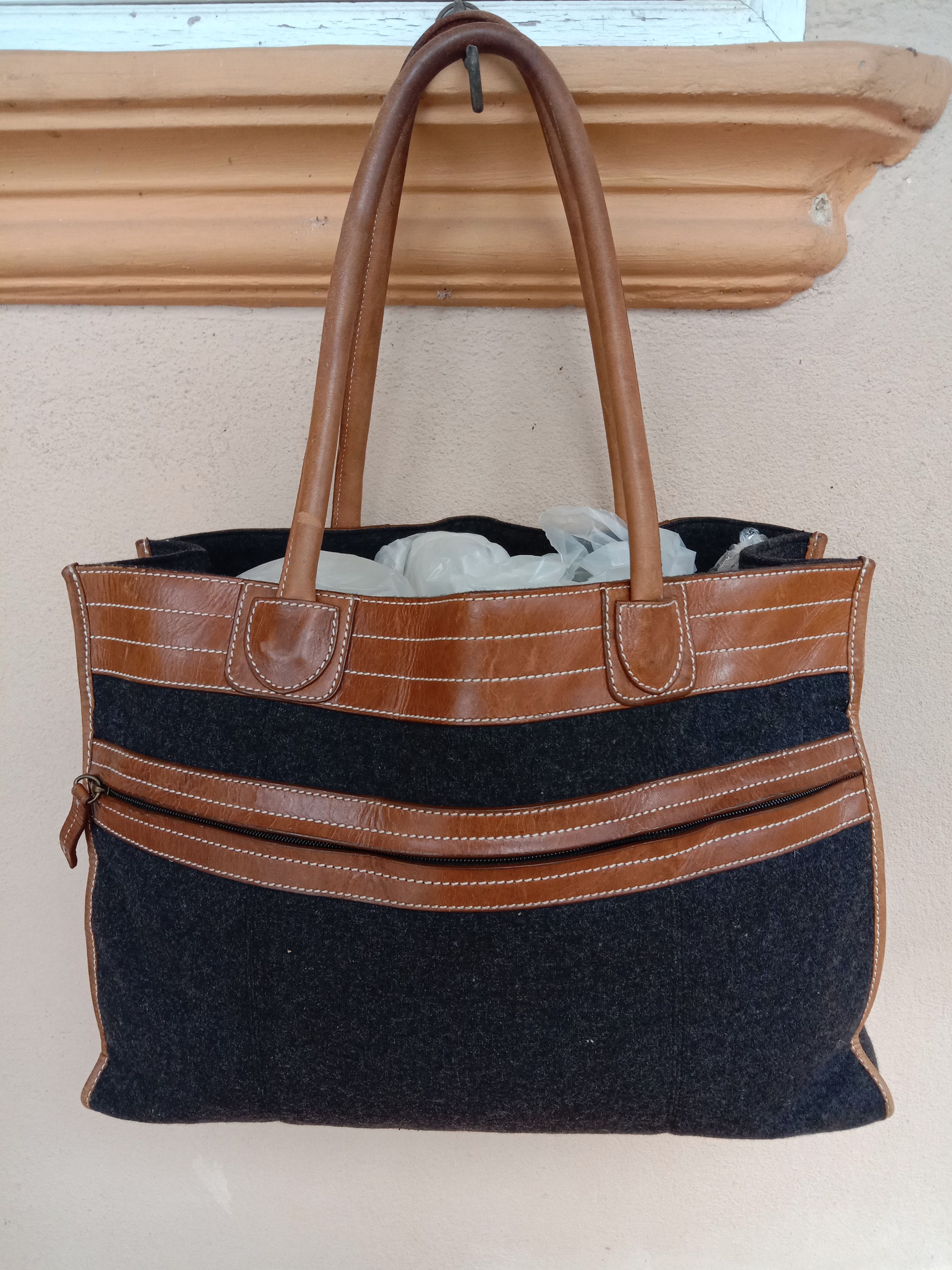 Boycott Strap Leather Tote Bag