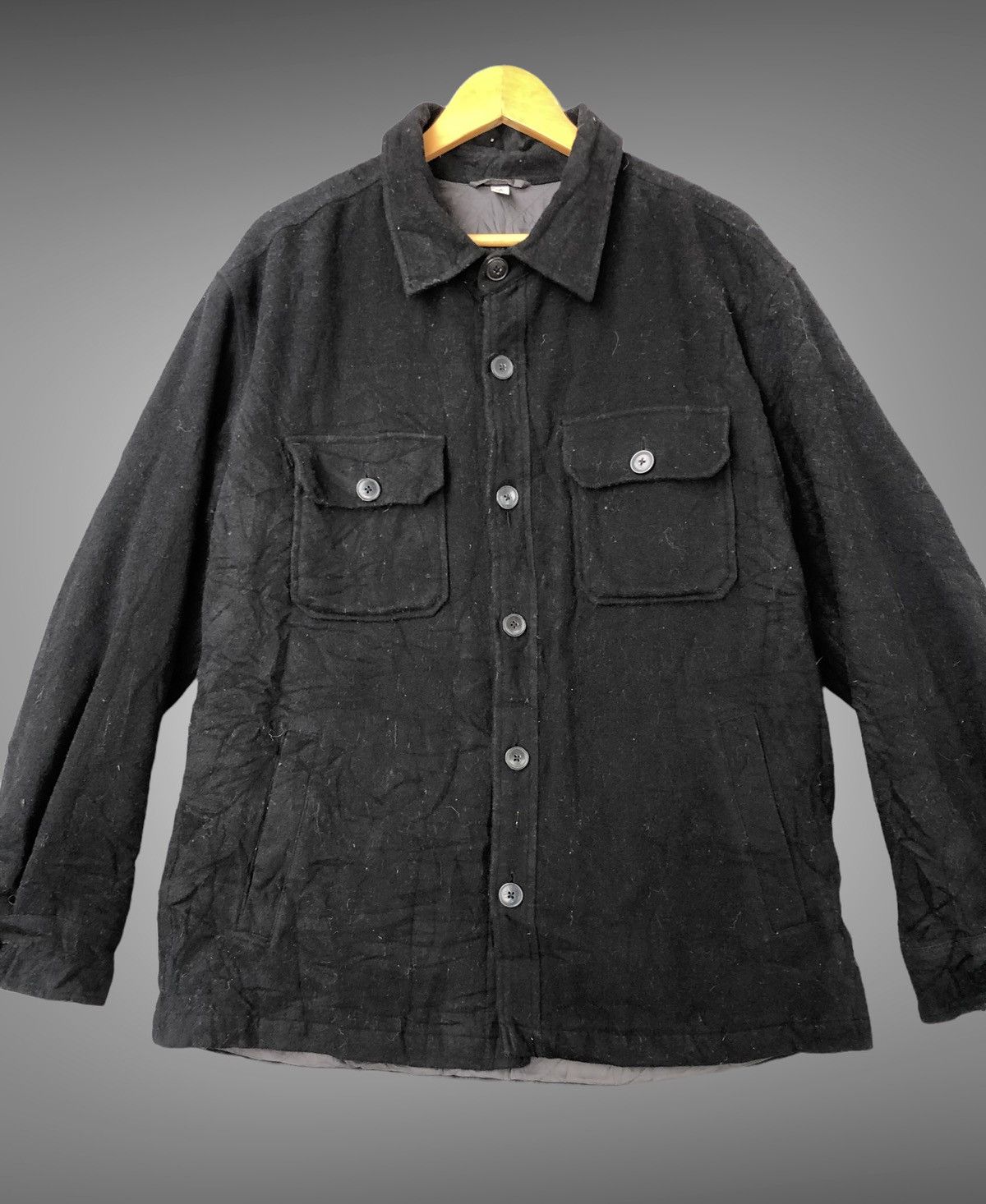 Uniqlo × Vintage Vintage Uniqlo Workers Style Four Pocket Wool Jacket Size US XL / EU 56 / 4 - 4 Thumbnail