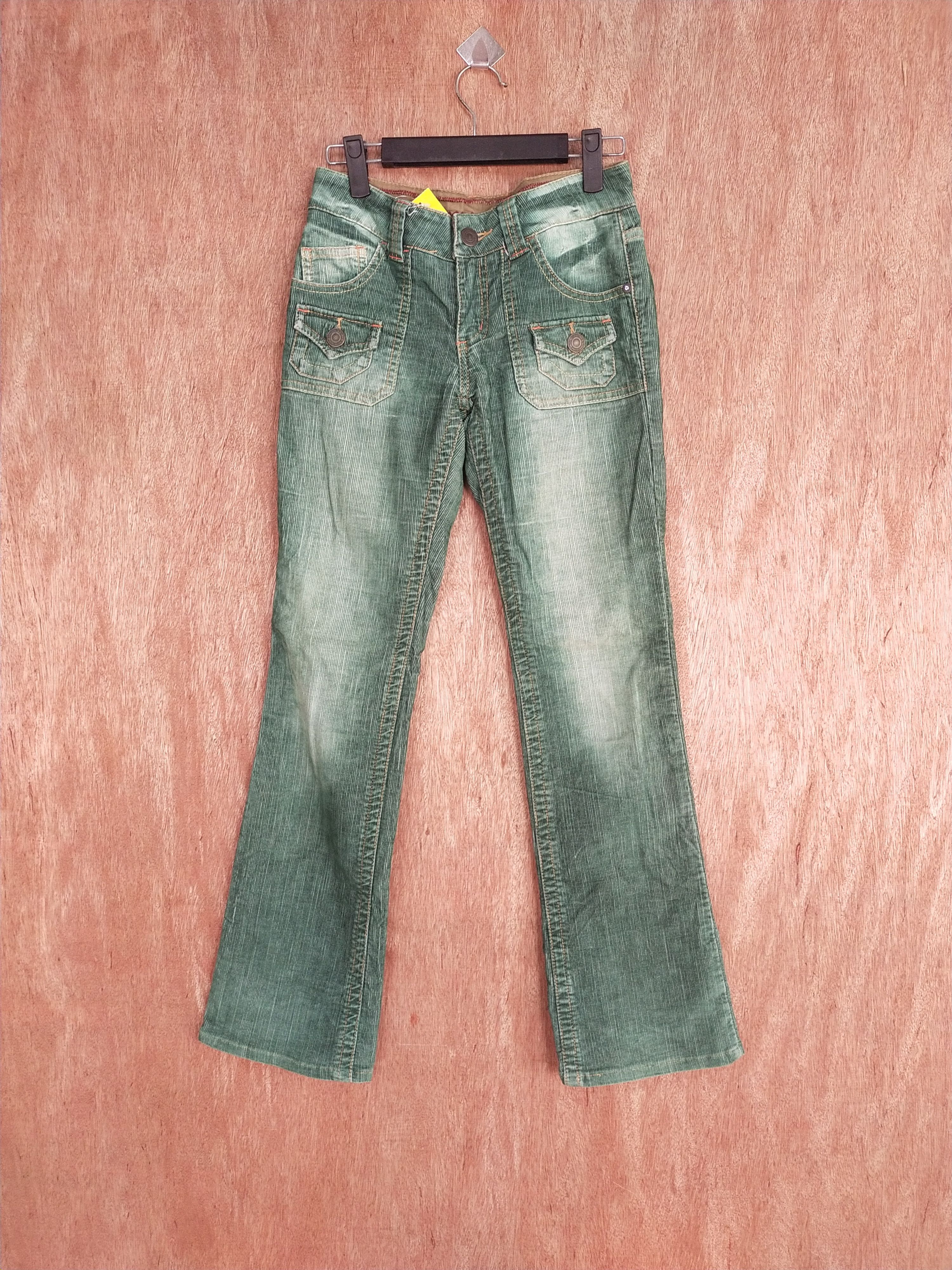 Japanese Brand Honeysuckle Rose green corduroy japan denim #S080 Size 27" / US 4 / IT 40 - 1 Thumbnail