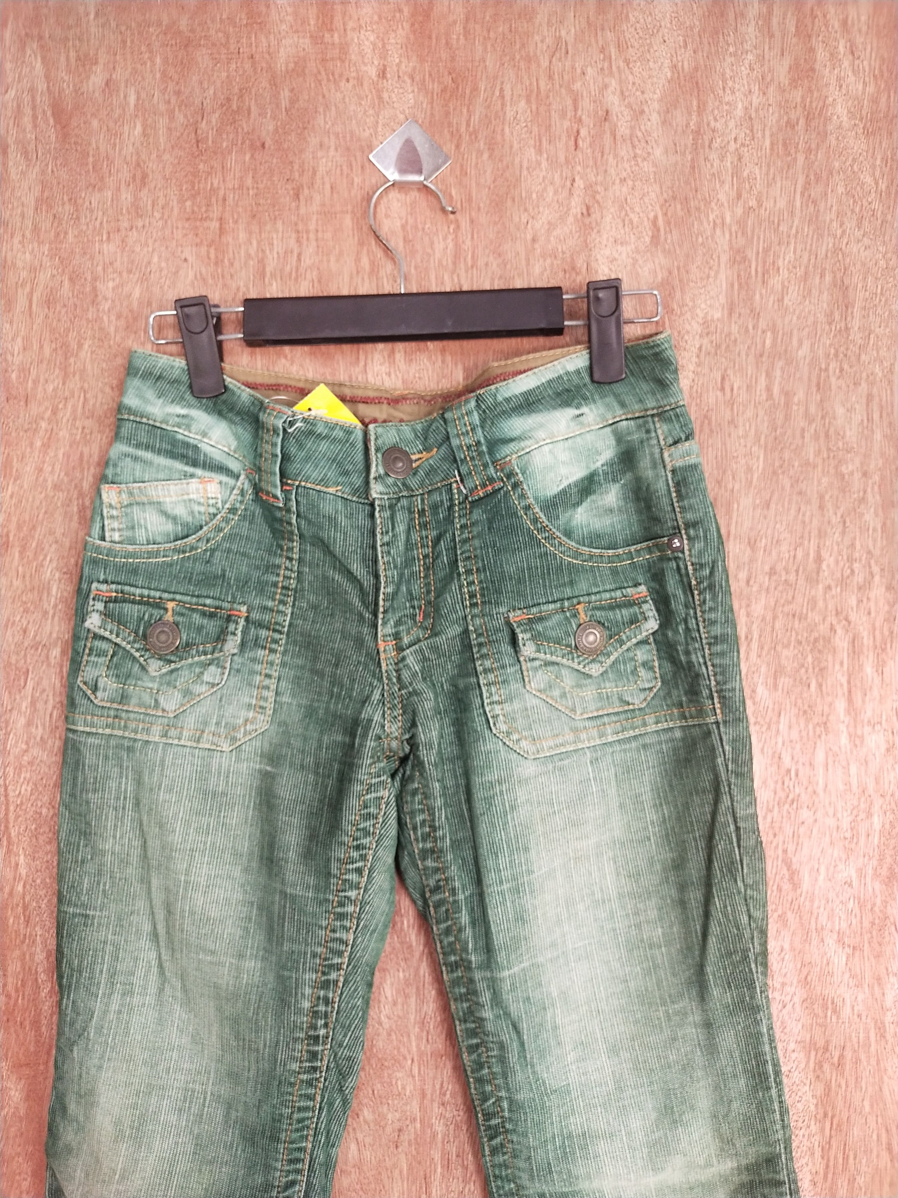 Japanese Brand Honeysuckle Rose green corduroy japan denim #S080 Size 27" / US 4 / IT 40 - 2 Thumbnail