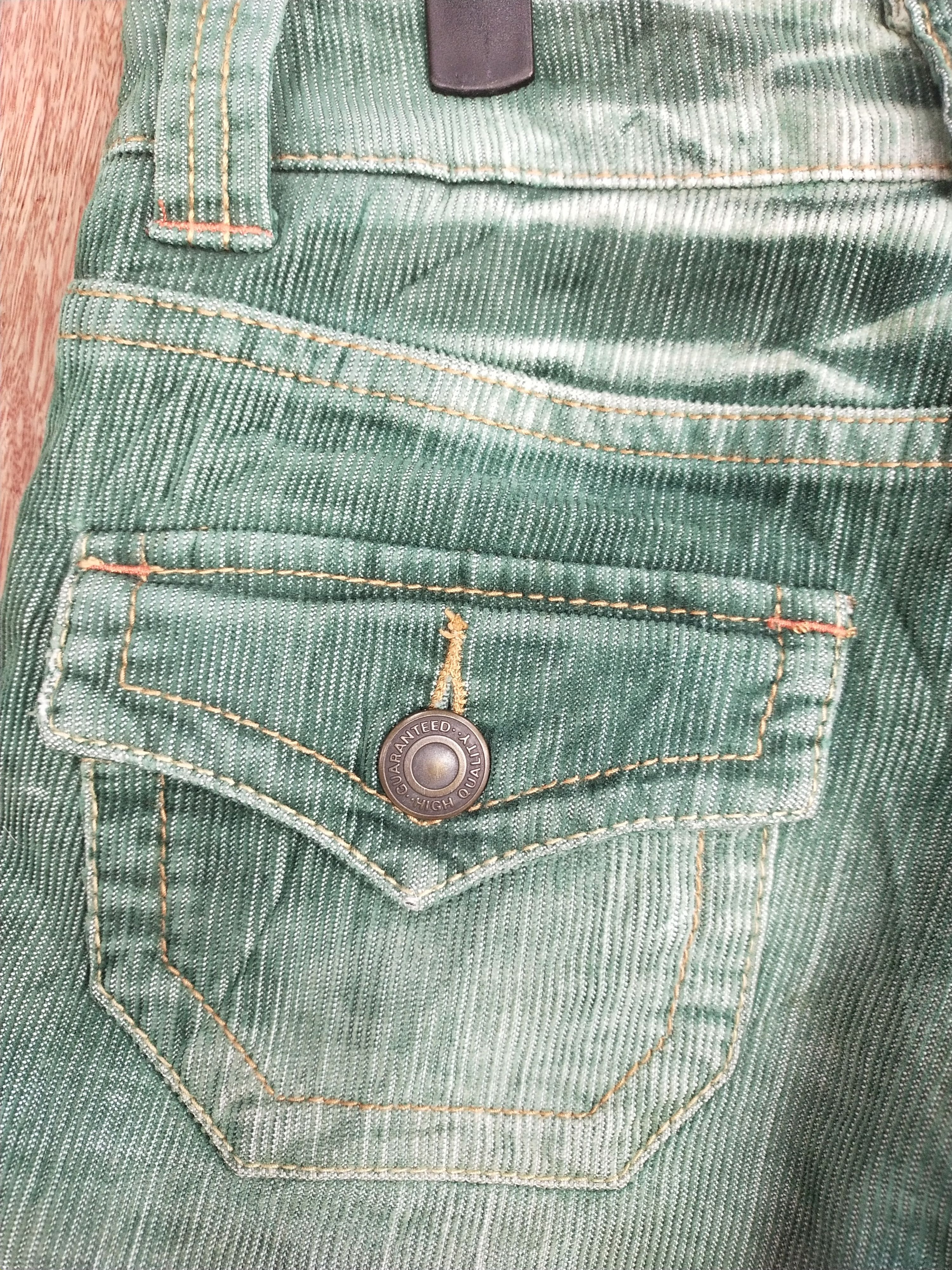 Japanese Brand Honeysuckle Rose green corduroy japan denim #S080 Size 27" / US 4 / IT 40 - 10 Thumbnail