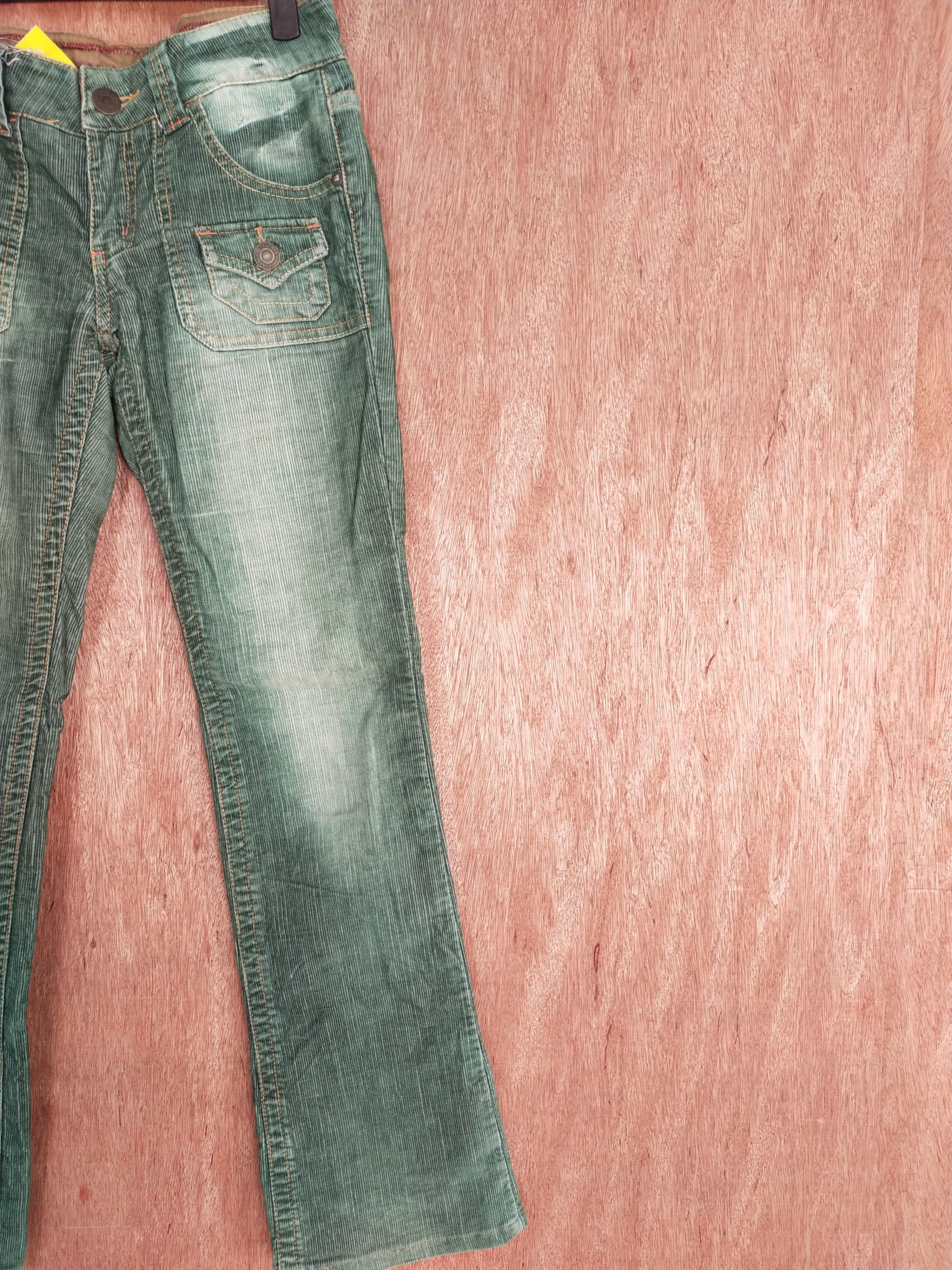 Japanese Brand Honeysuckle Rose green corduroy japan denim #S080 Size 27" / US 4 / IT 40 - 6 Thumbnail