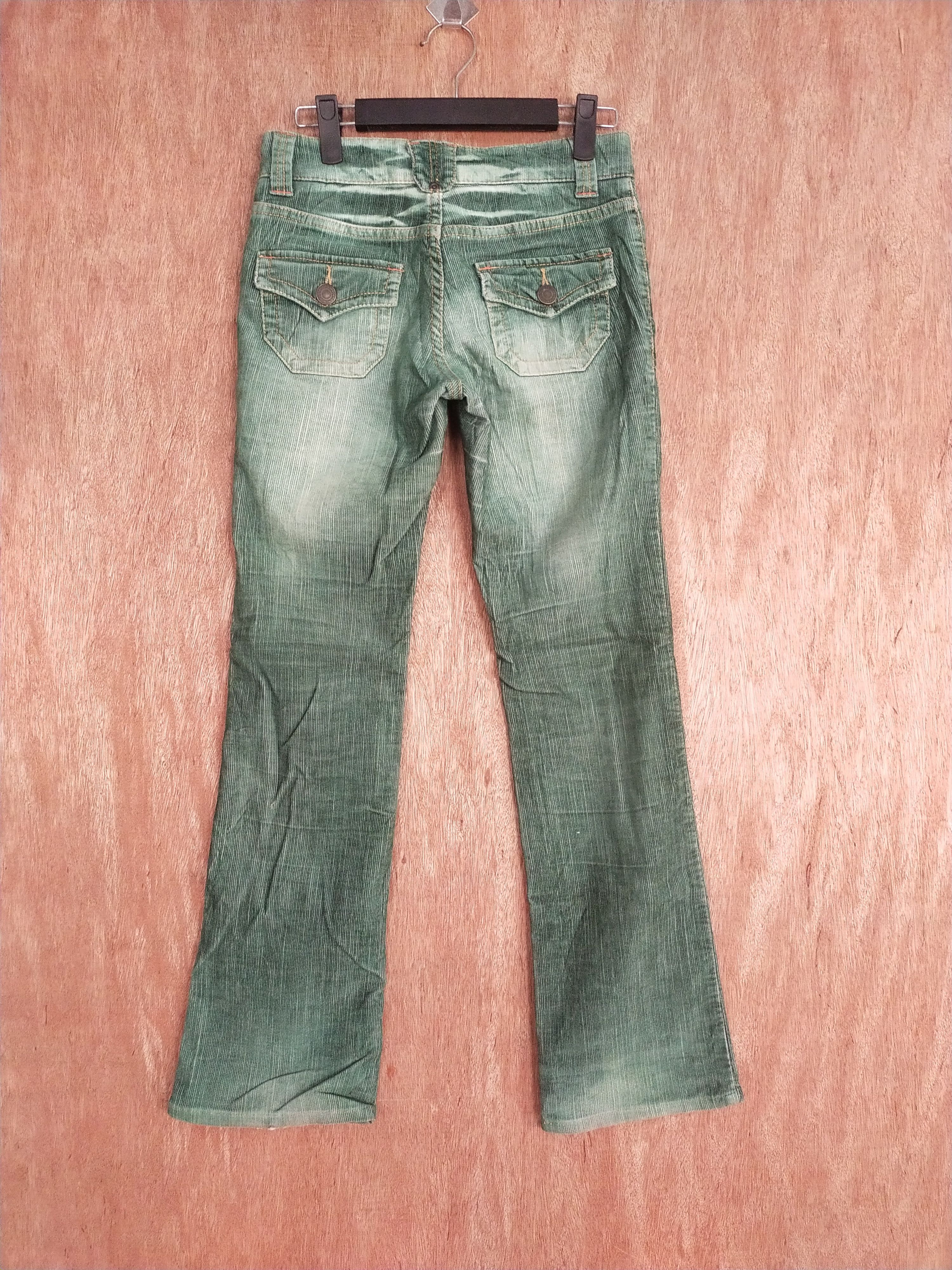 Japanese Brand Honeysuckle Rose green corduroy japan denim #S080 Size 27" / US 4 / IT 40 - 9 Thumbnail