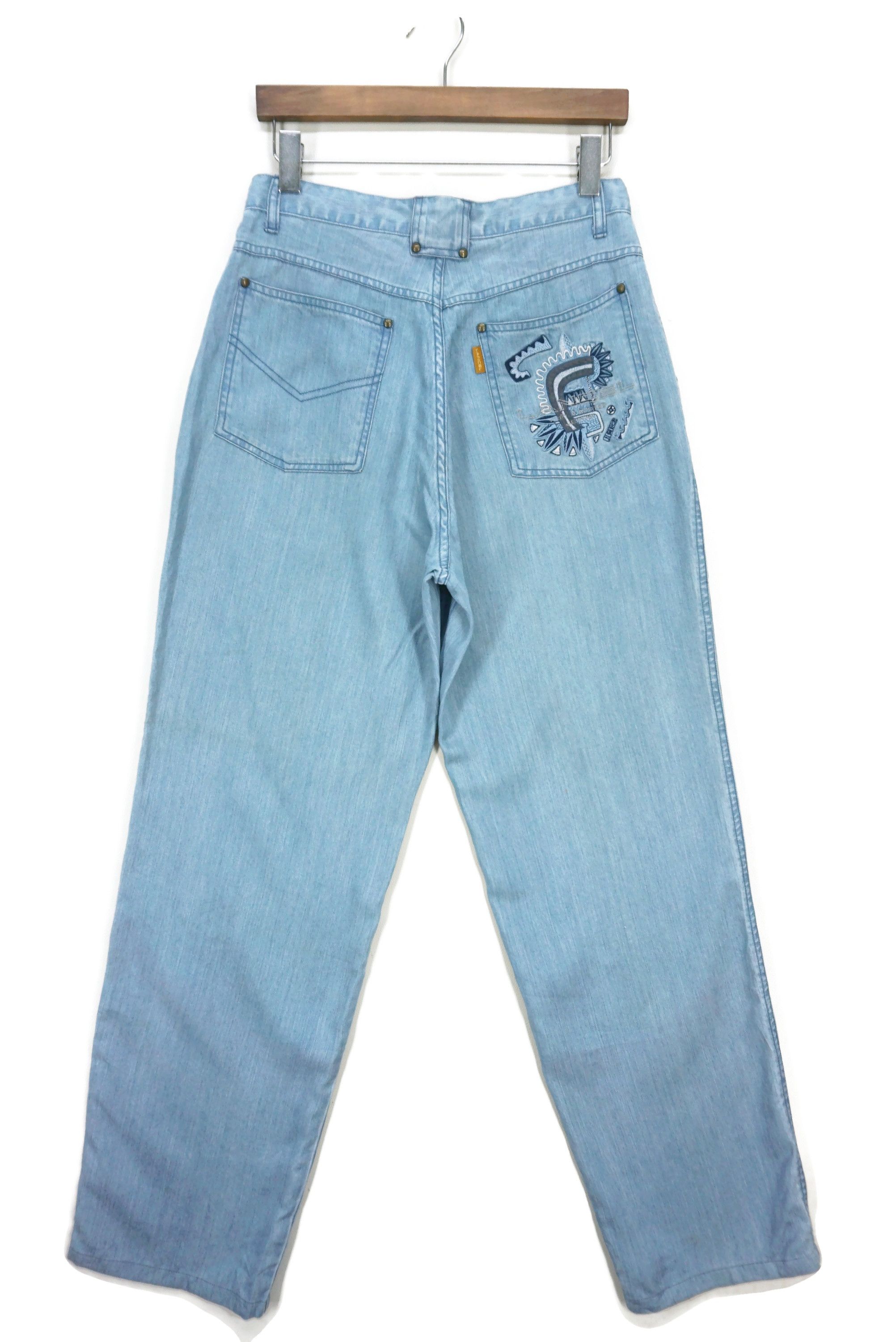 image of Lancel Denim Jeans Vintage Designer Casual Distressed Jeans in Blue, Men's (Size 29)