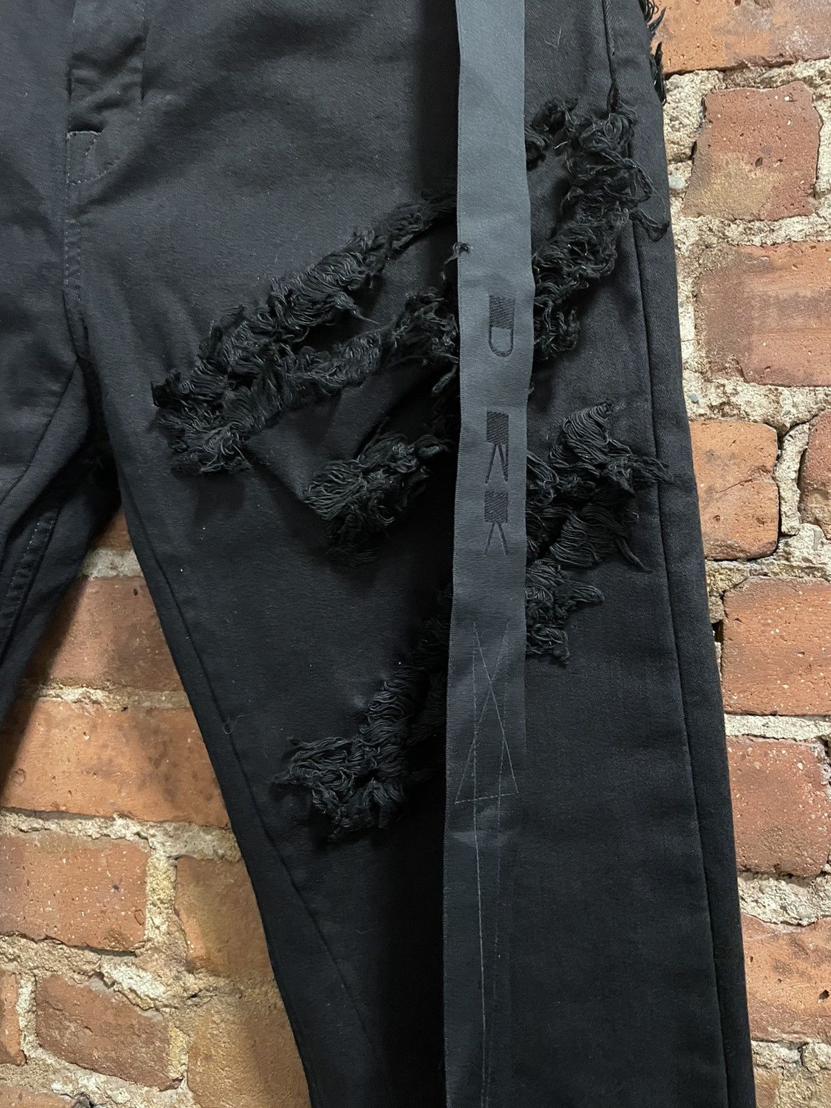 Rick Owens × Rick Owens Drkshdw Rick Owens black Slashed Detroit Jeans new 2022 Size US 32 / EU 48 - 4 Thumbnail