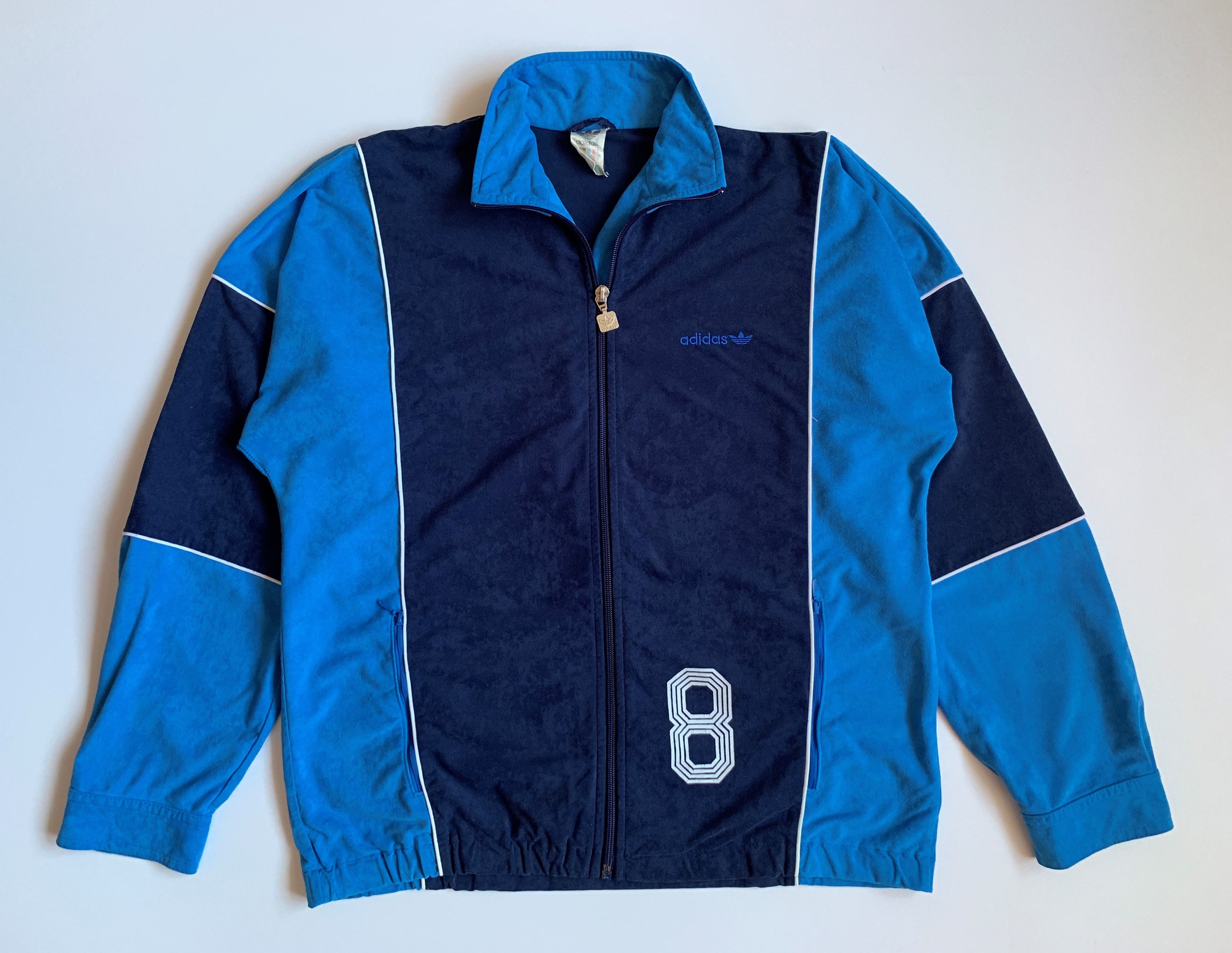 Adidas 80's Adidas Vintage Men's Track Jacket Tracksuit Top Size US S / EU 44-46 / 1 - 1 Thumbnail