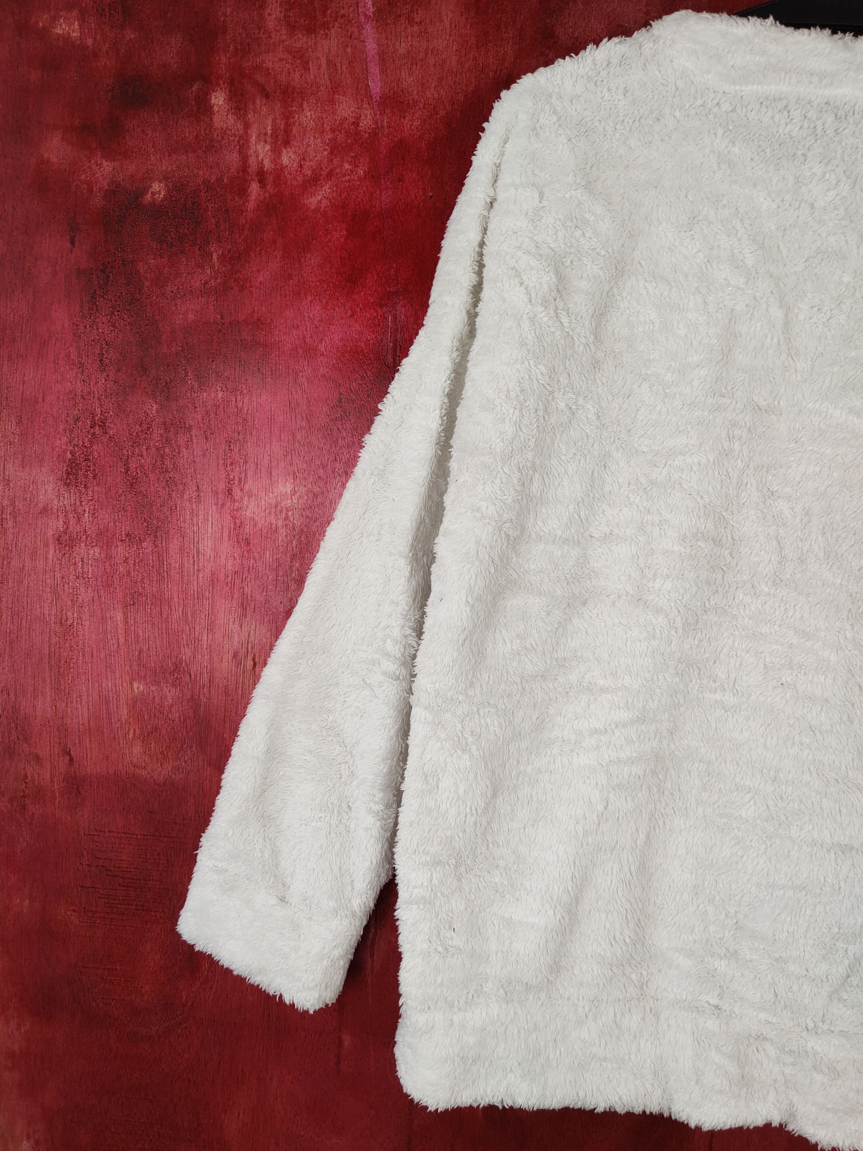 Vintage GU - Snoopy fleece White Shaggy Fur Knitwear sweater #S366 Size L / US 10 / IT 46 - 7 Thumbnail