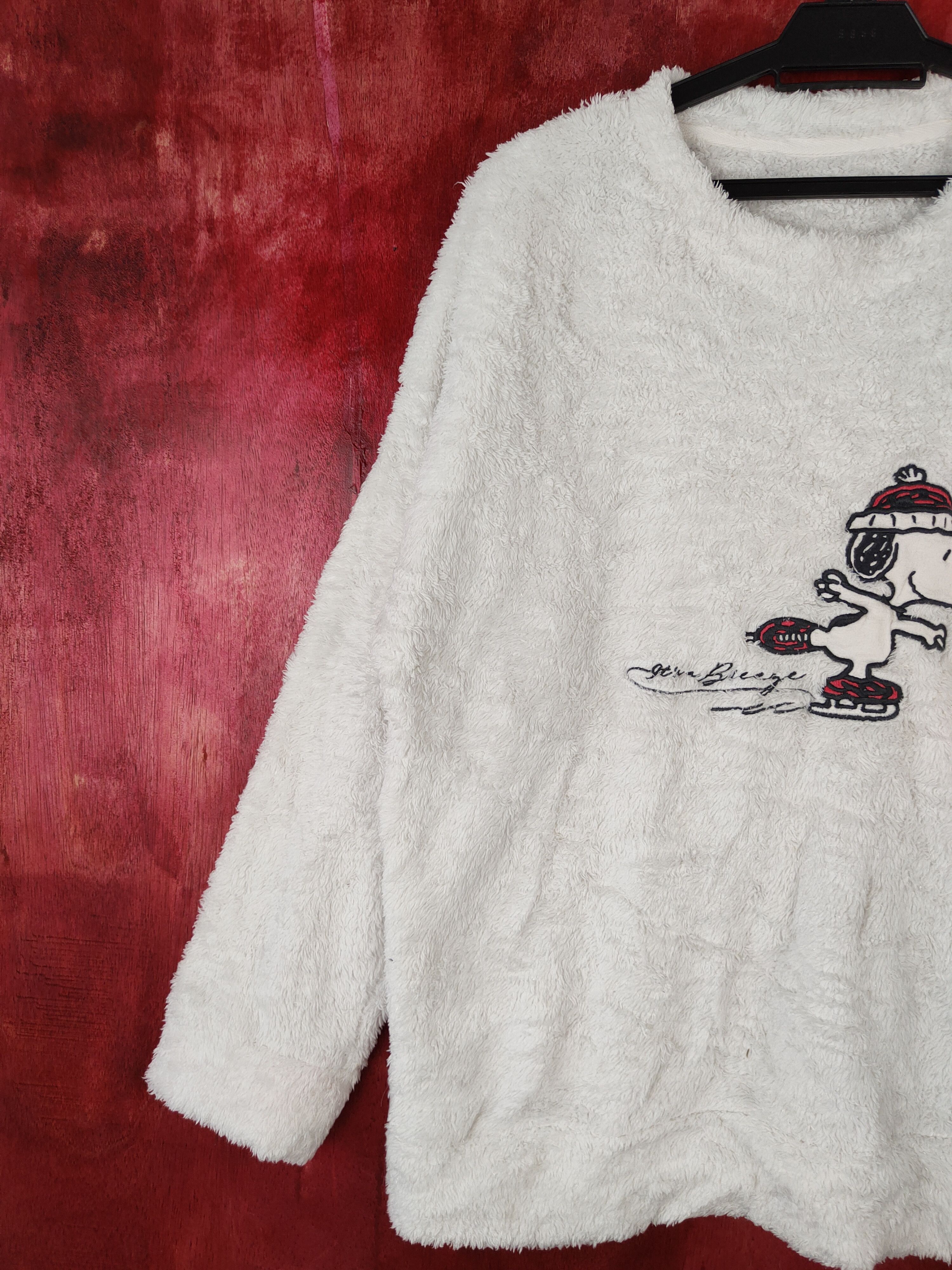Vintage GU - Snoopy fleece White Shaggy Fur Knitwear sweater #S366 Size L / US 10 / IT 46 - 4 Thumbnail