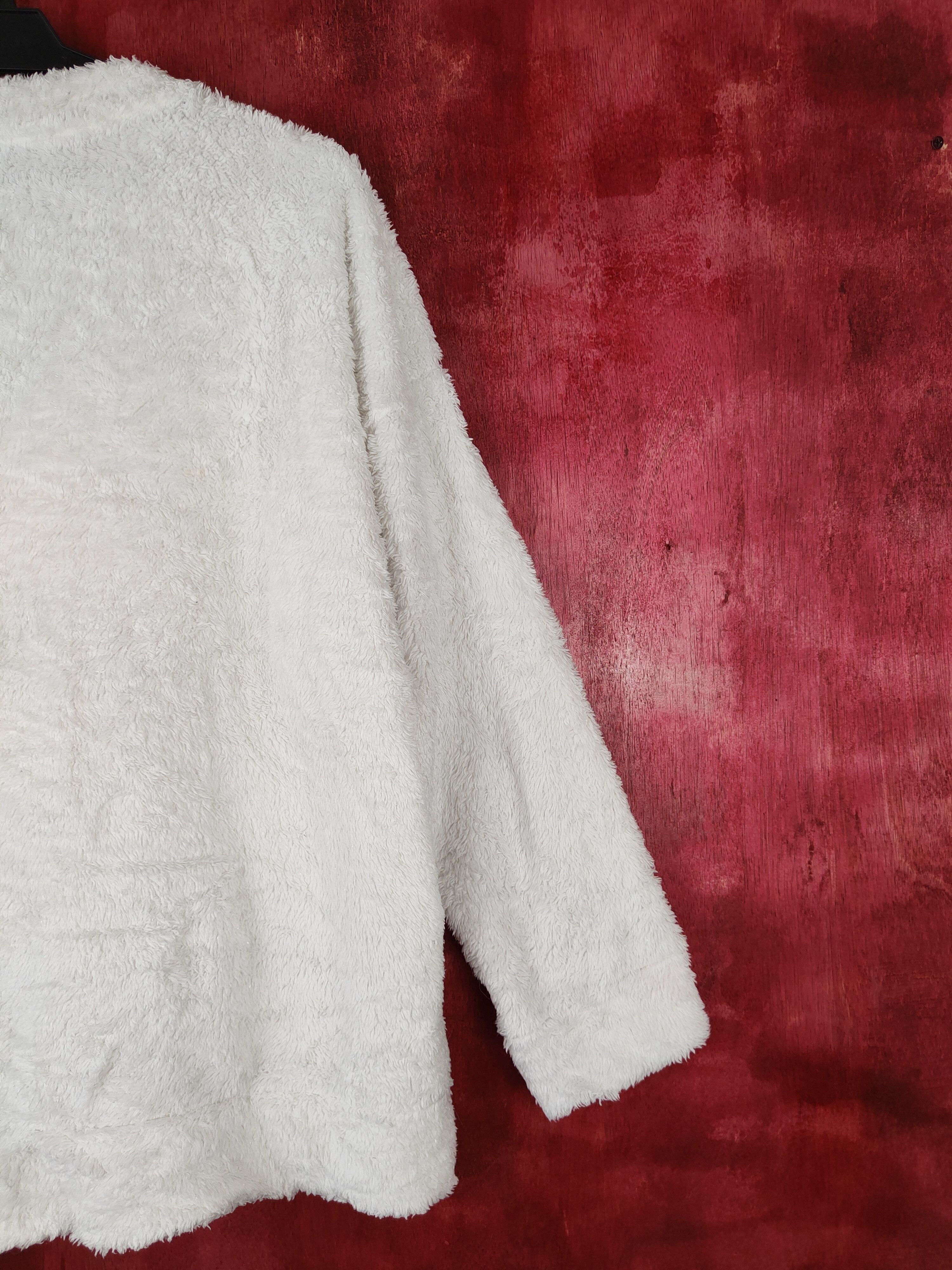 Vintage GU - Snoopy fleece White Shaggy Fur Knitwear sweater #S366 Size L / US 10 / IT 46 - 8 Thumbnail