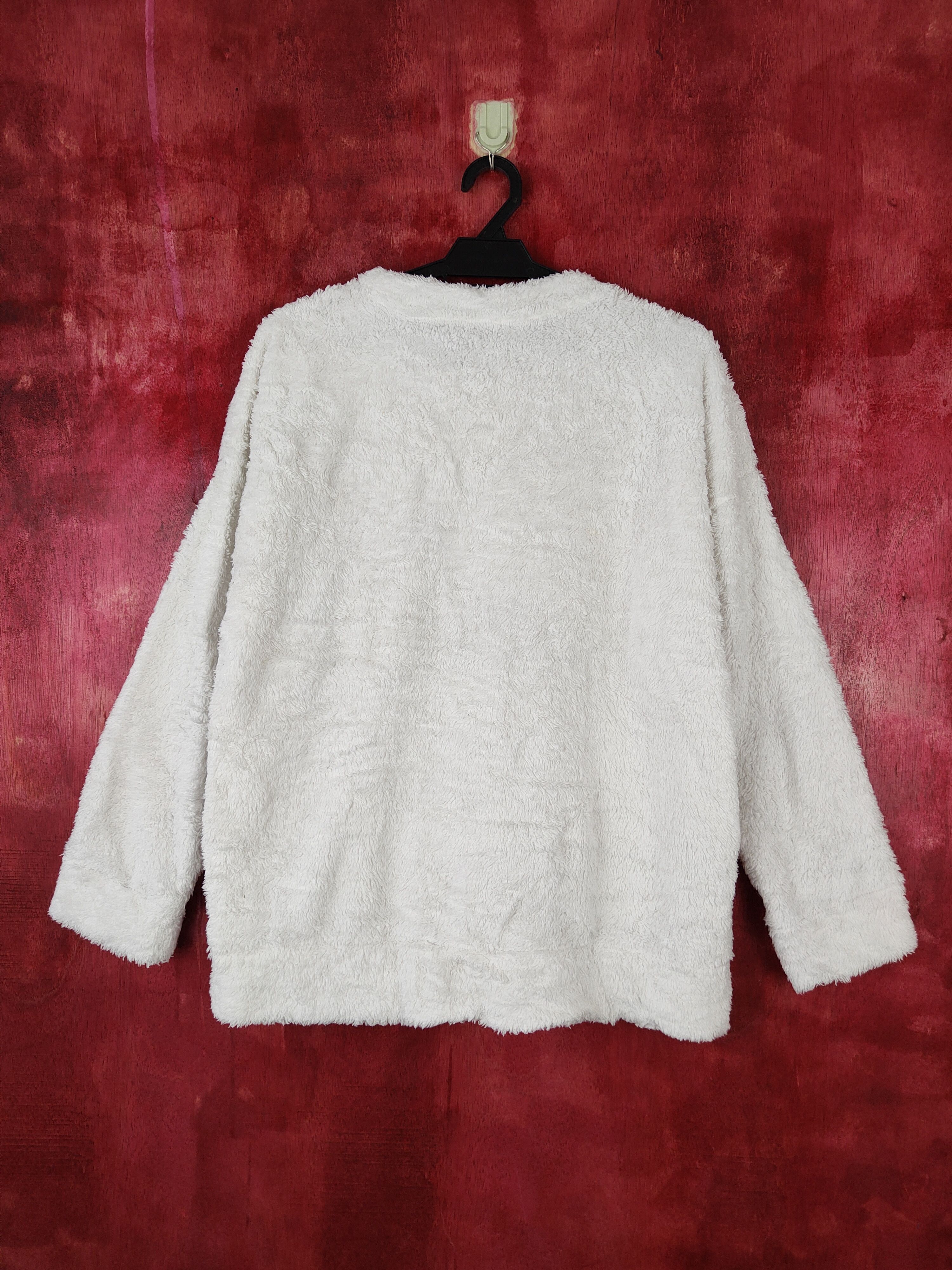Vintage GU - Snoopy fleece White Shaggy Fur Knitwear sweater #S366 Size L / US 10 / IT 46 - 6 Thumbnail