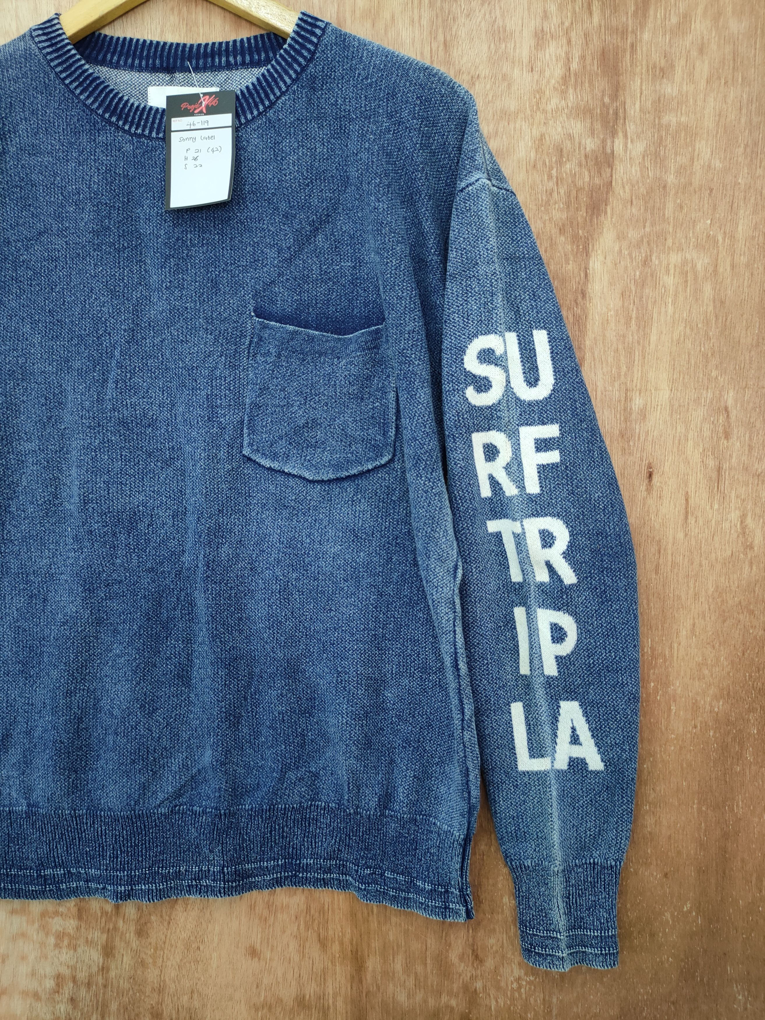 Japanese Brand DLL Sonny Label indigo surf sweatshirt vintage #46-119 Size US M / EU 48-50 / 2 - 3 Thumbnail