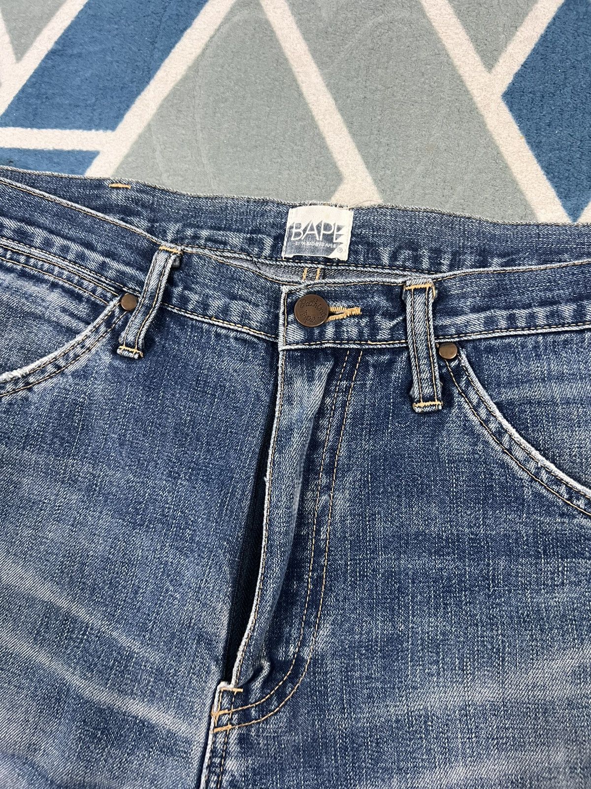 Bape Rare Bape Distressed Denim/Jeans Ape Shall Never Kill Ape Size US 33 - 5 Thumbnail