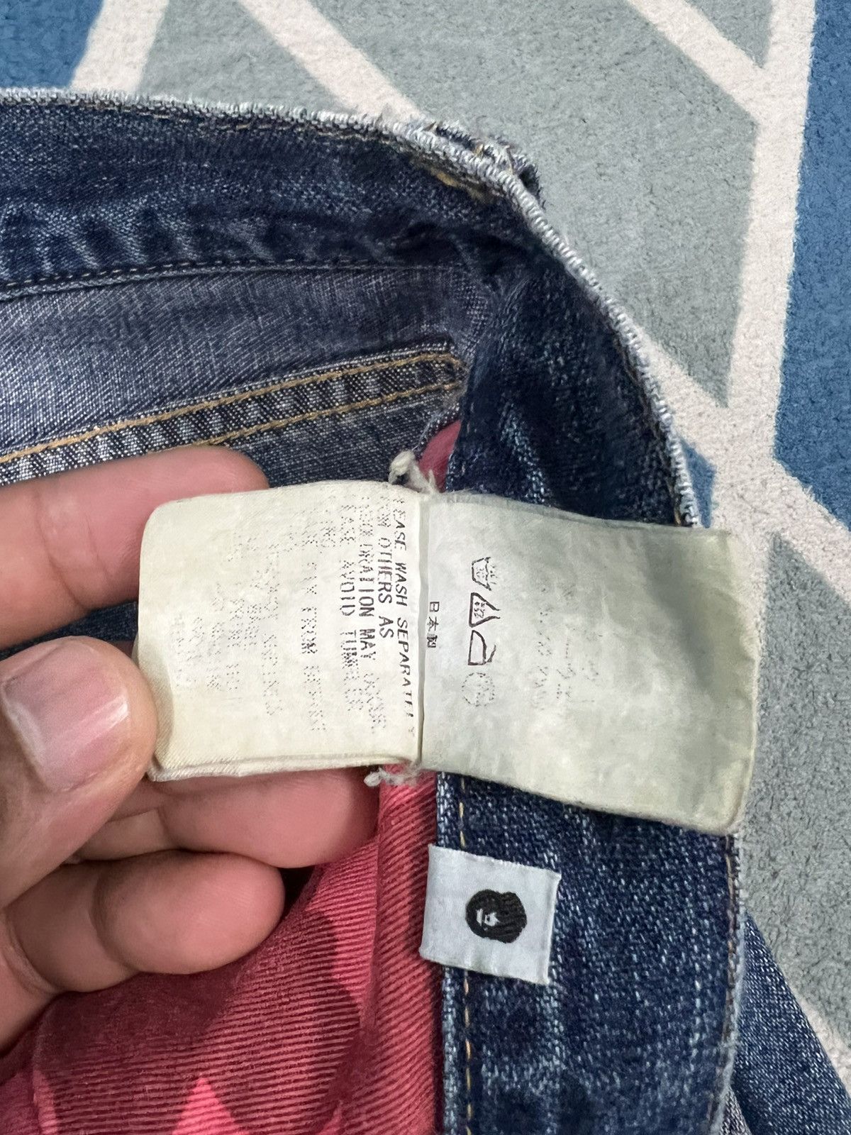 Bape Rare Bape Distressed Denim/Jeans Ape Shall Never Kill Ape Size US 33 - 8 Thumbnail